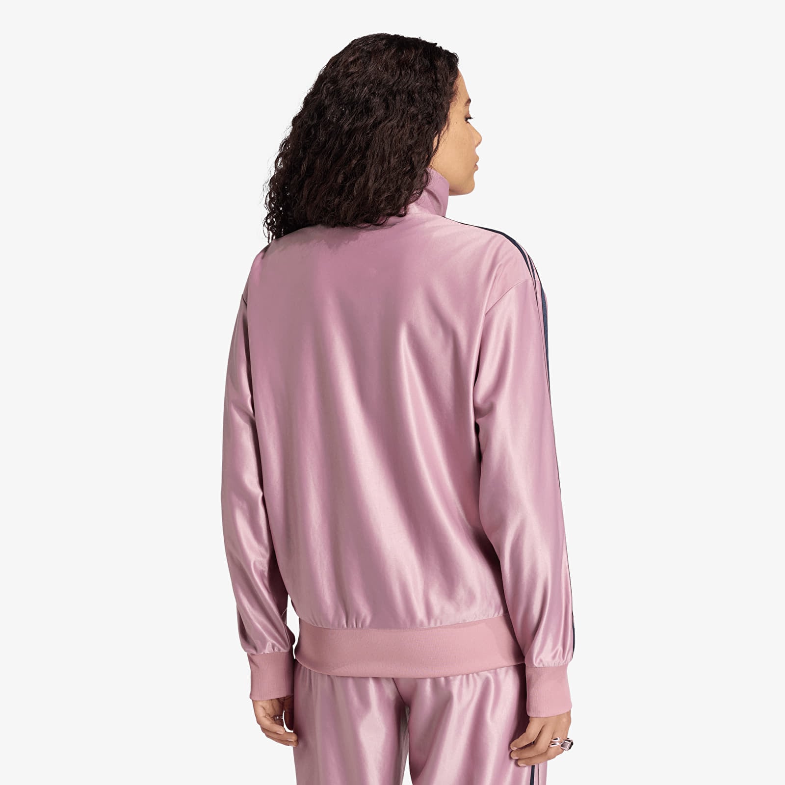 Naiste kampsunid adidas Metallic Firebird Loose Track Top Magic Mauve/ Night Indigo