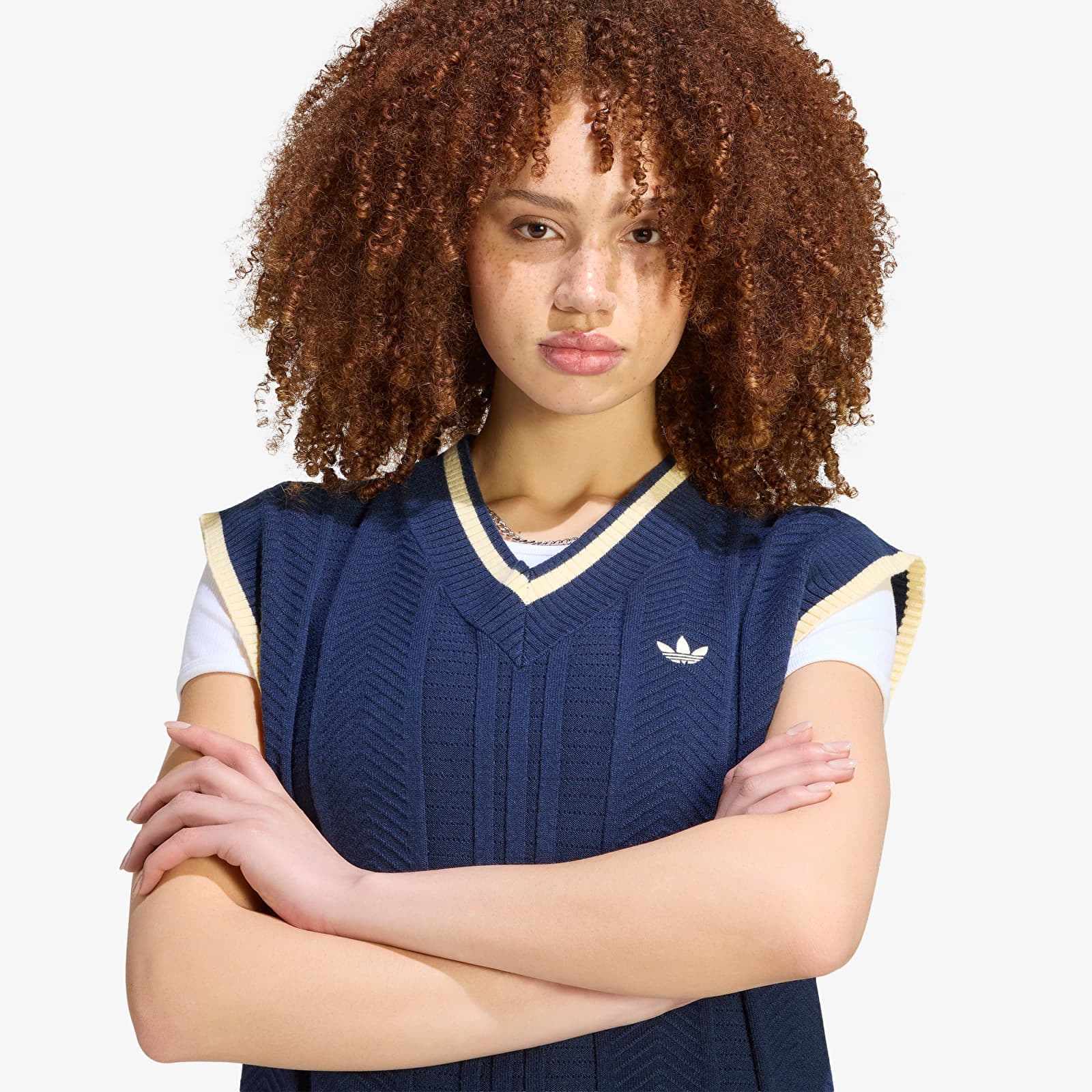 Women's cardigans adidas Cable Knit Vest Night Indigo