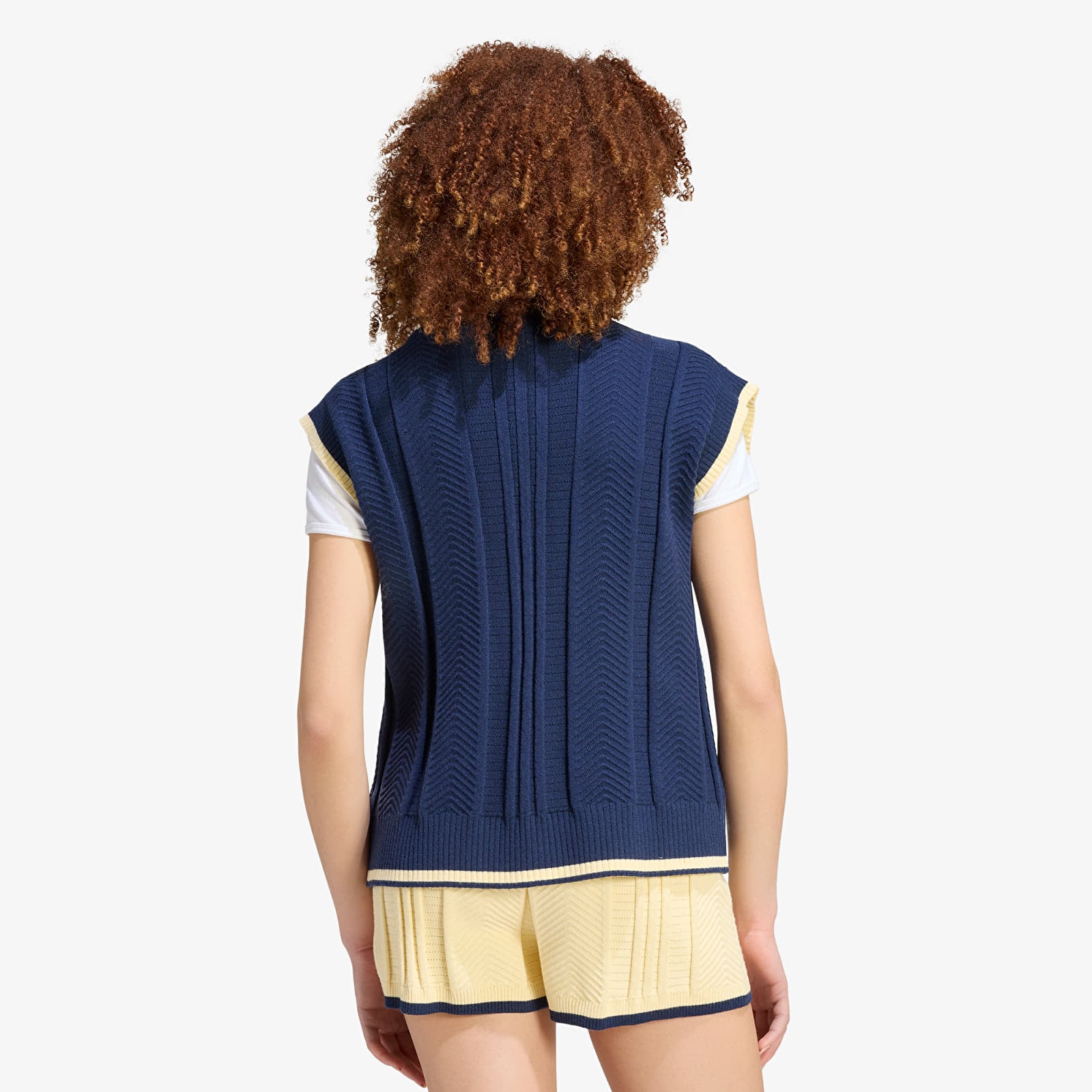 Women's cardigans adidas Cable Knit Vest Night Indigo