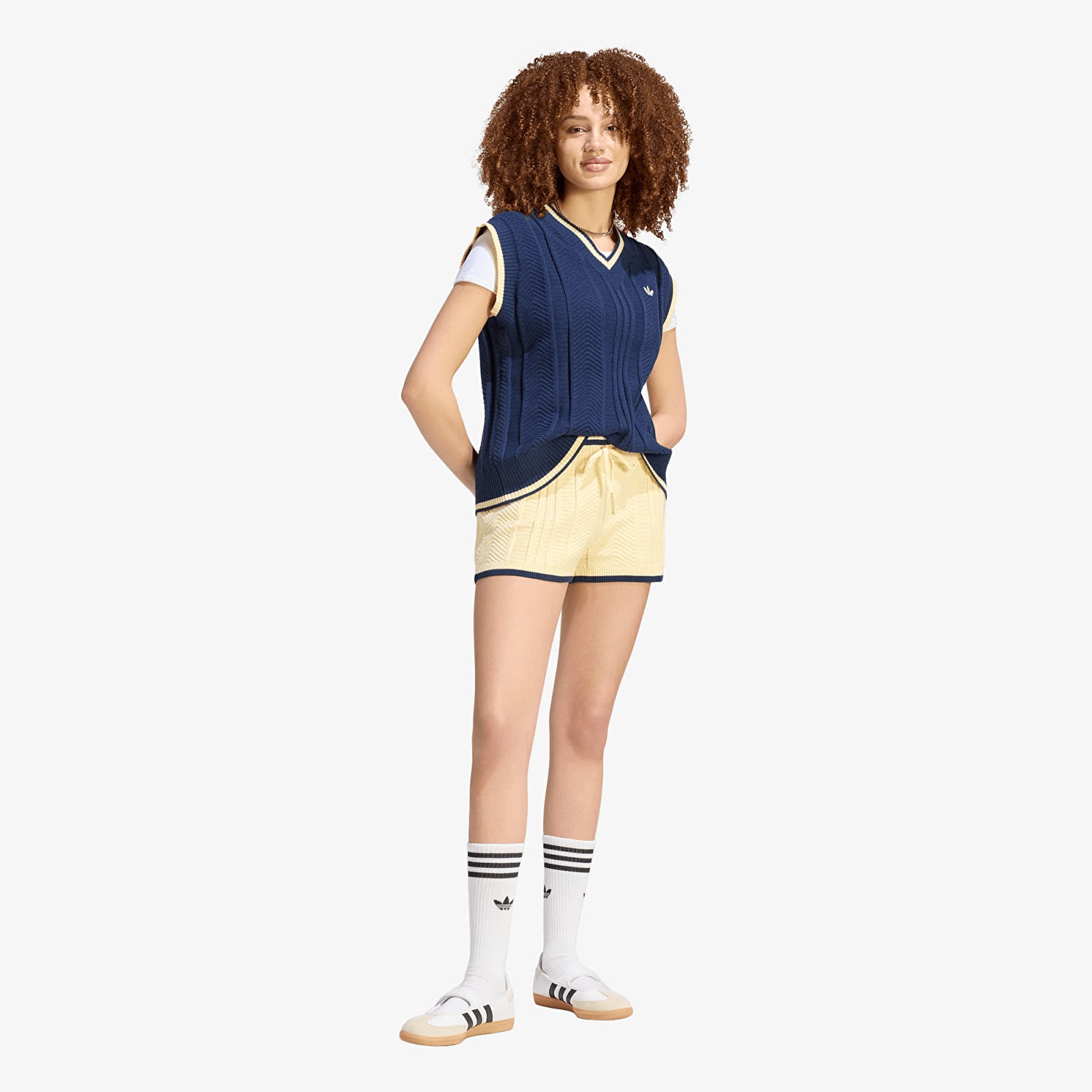 Women's cardigans adidas Cable Knit Vest Night Indigo