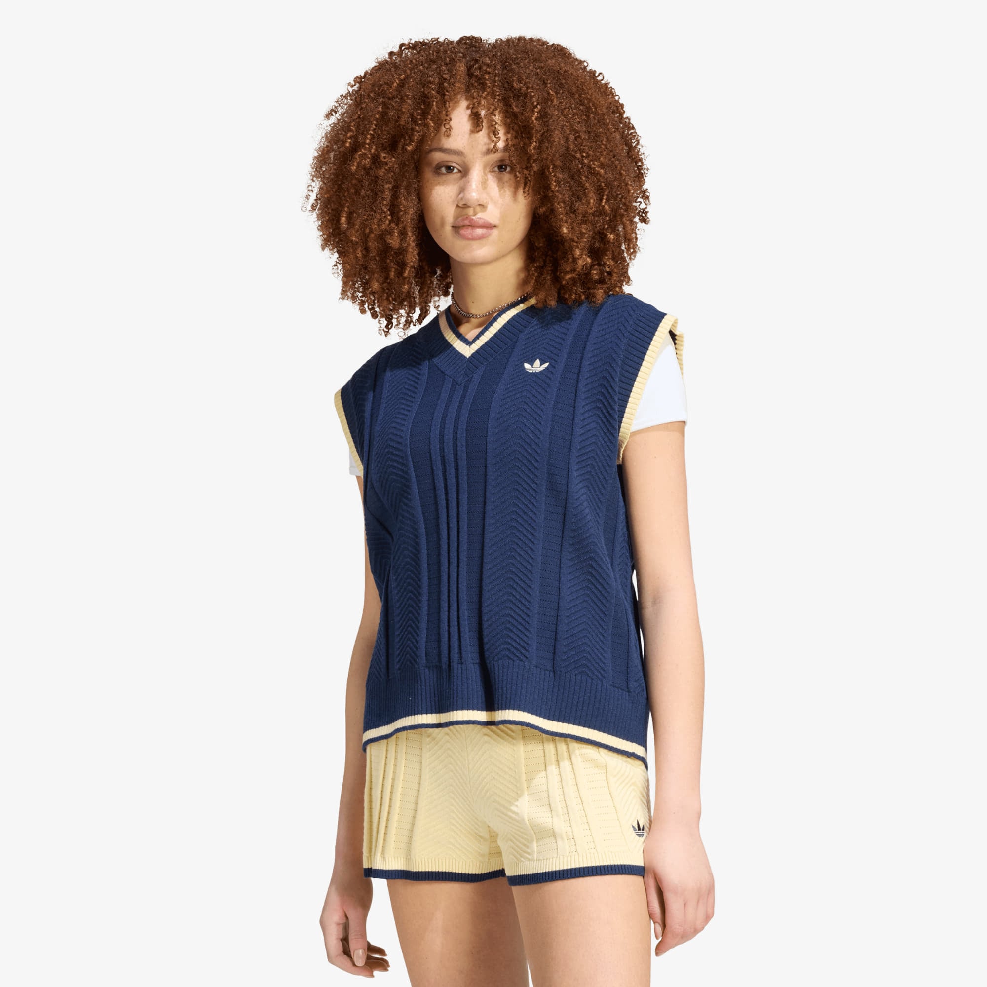 Елек adidas Cable Knit Vest Night Indigo S