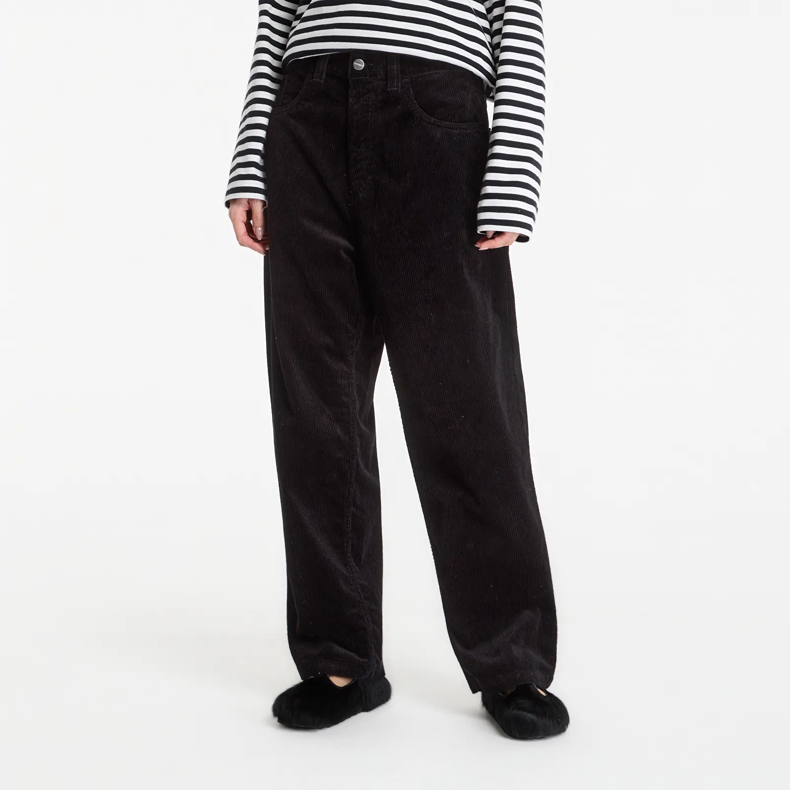 Pantalons homme Carhartt WIP Brandon Pants UNISEX Black Rinsed