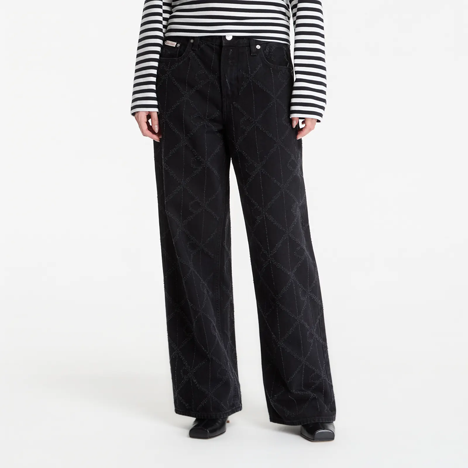 Jeans für Frauen Calvin Klein Low Rise Baggy Blue