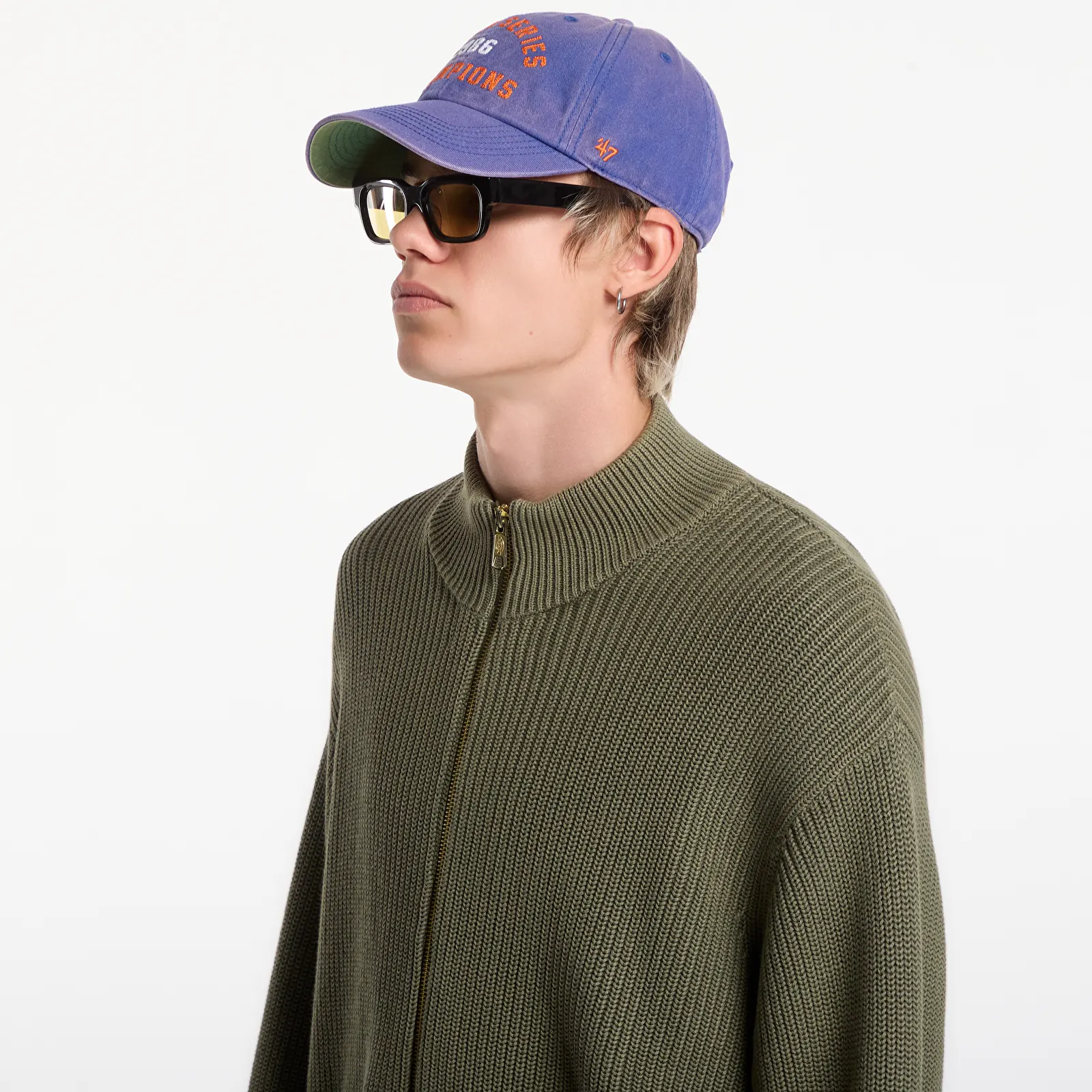 Ανδρικά πουλόβερ Dickies Fredonia Zipped Knit Sweater Green