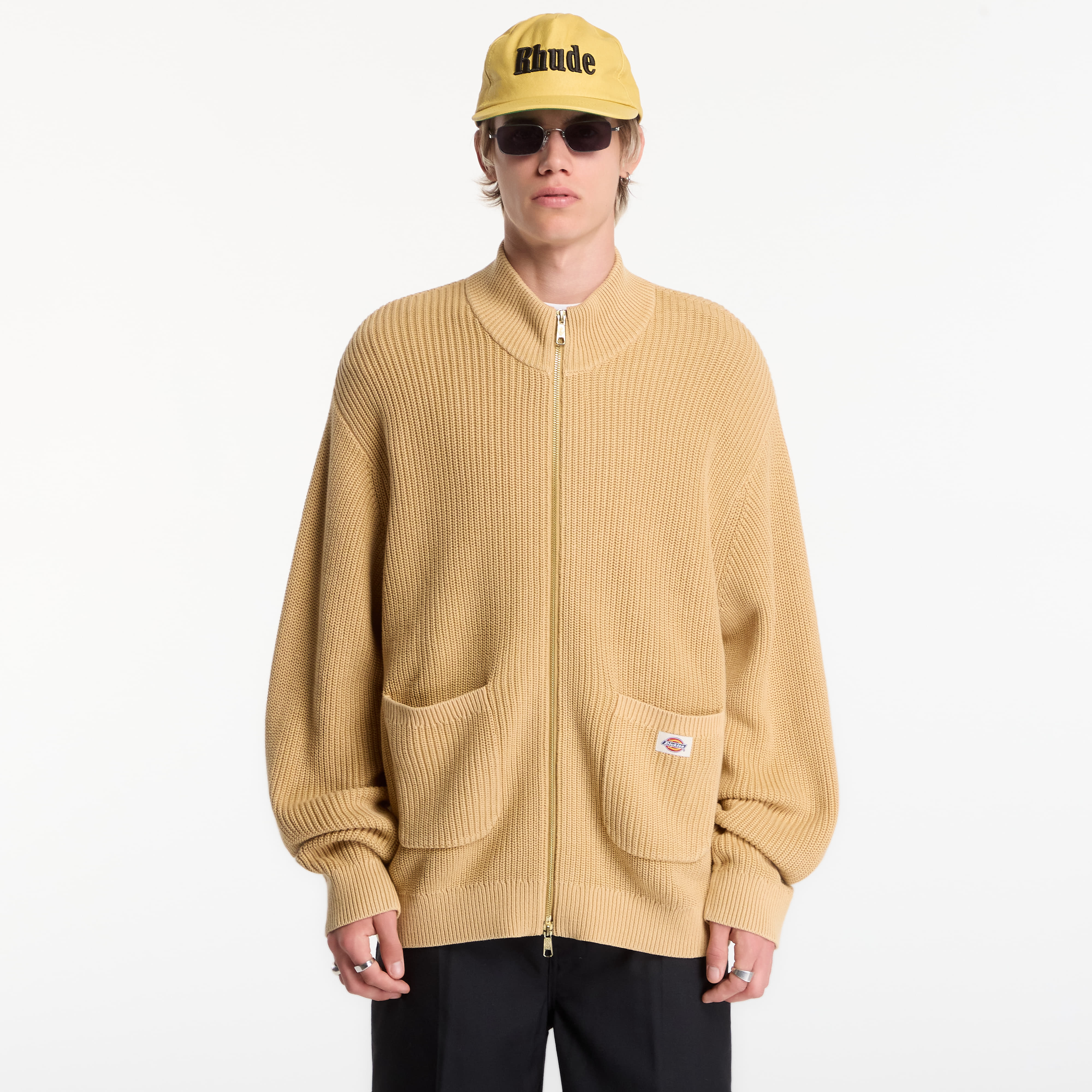 Пуловер Dickies Fredonia Zipped Knit Sweater Yellow L