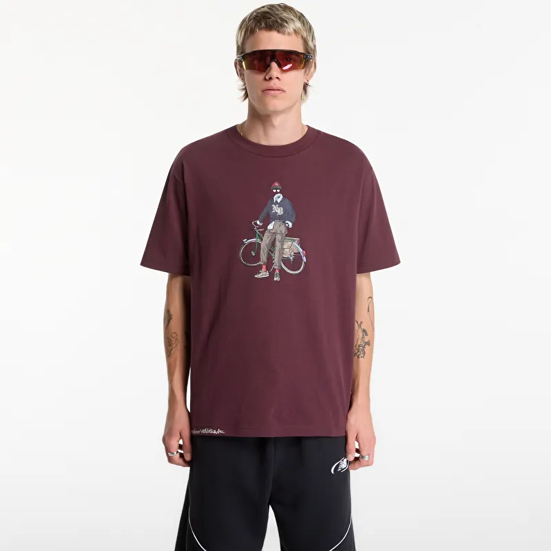 Тениска New Balance Varsity Bike T-Shirt Cherry Leather