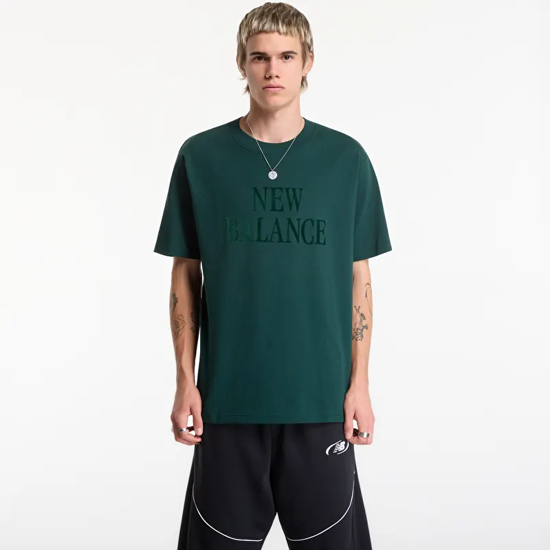 Tričko New Balance Athletics Flocked Logo T-Shirt Nordic Green