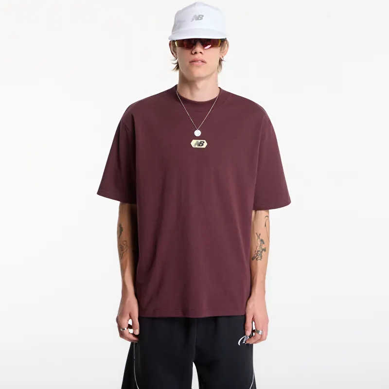 Majice New Balance Street Classics Multi Blur T-Shirt Cherry Leather