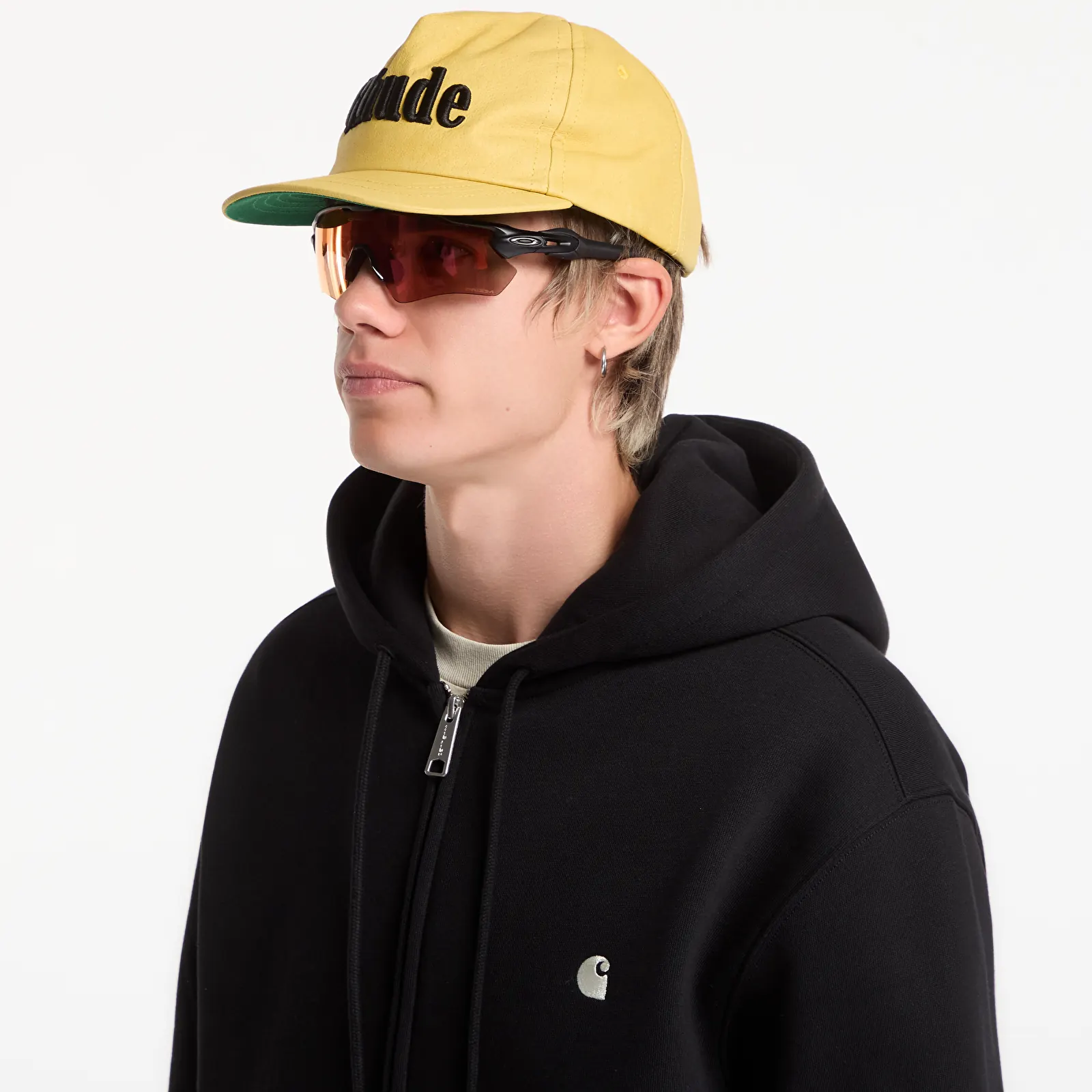 Sweats à capuche homme Carhartt WIP Hooded Mack Jacket UNISEX Black/ Wax