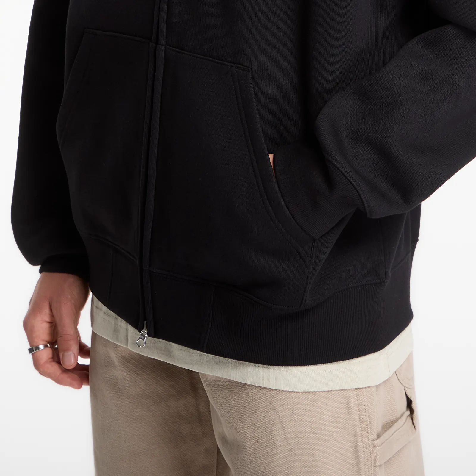 Sweats à capuche homme Carhartt WIP Hooded Mack Jacket UNISEX Black/ Wax