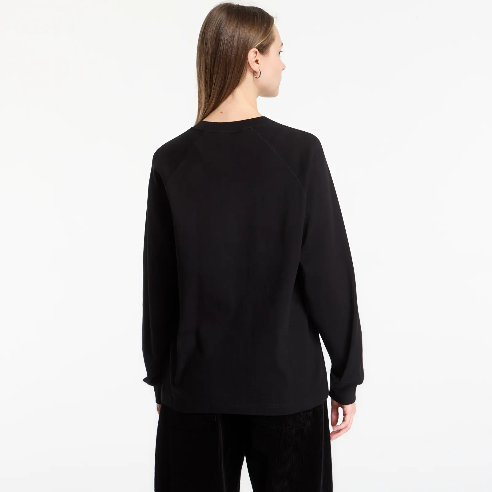 T-shirts homme Carhartt WIP L/S Signature Rib T-Shirt UNISEX Black/ White