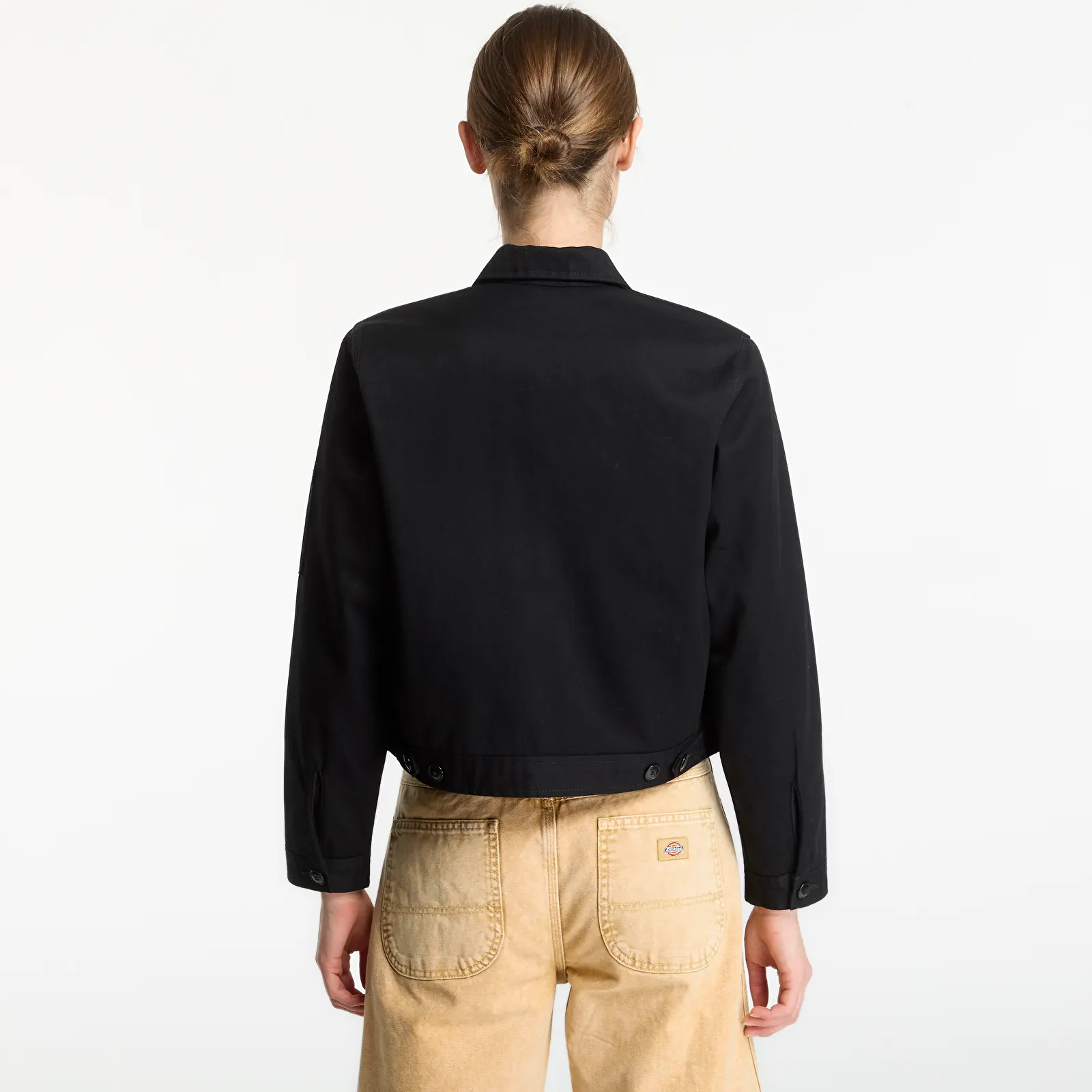Dámské bundy Dickies Lined Eisenhower Crop W Black