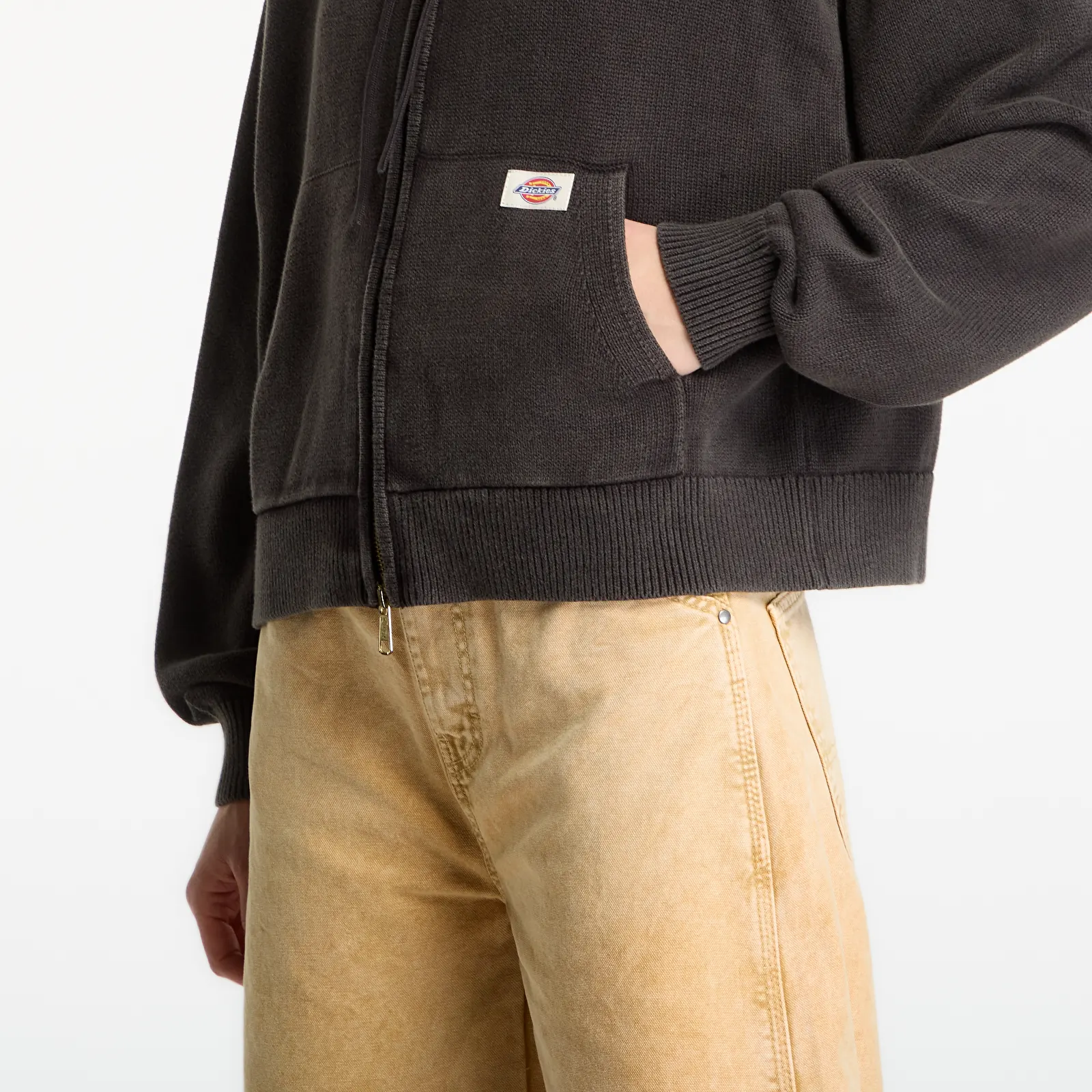 Pulls femme Dickies Fredonia Zipped Knit Bomber Grey