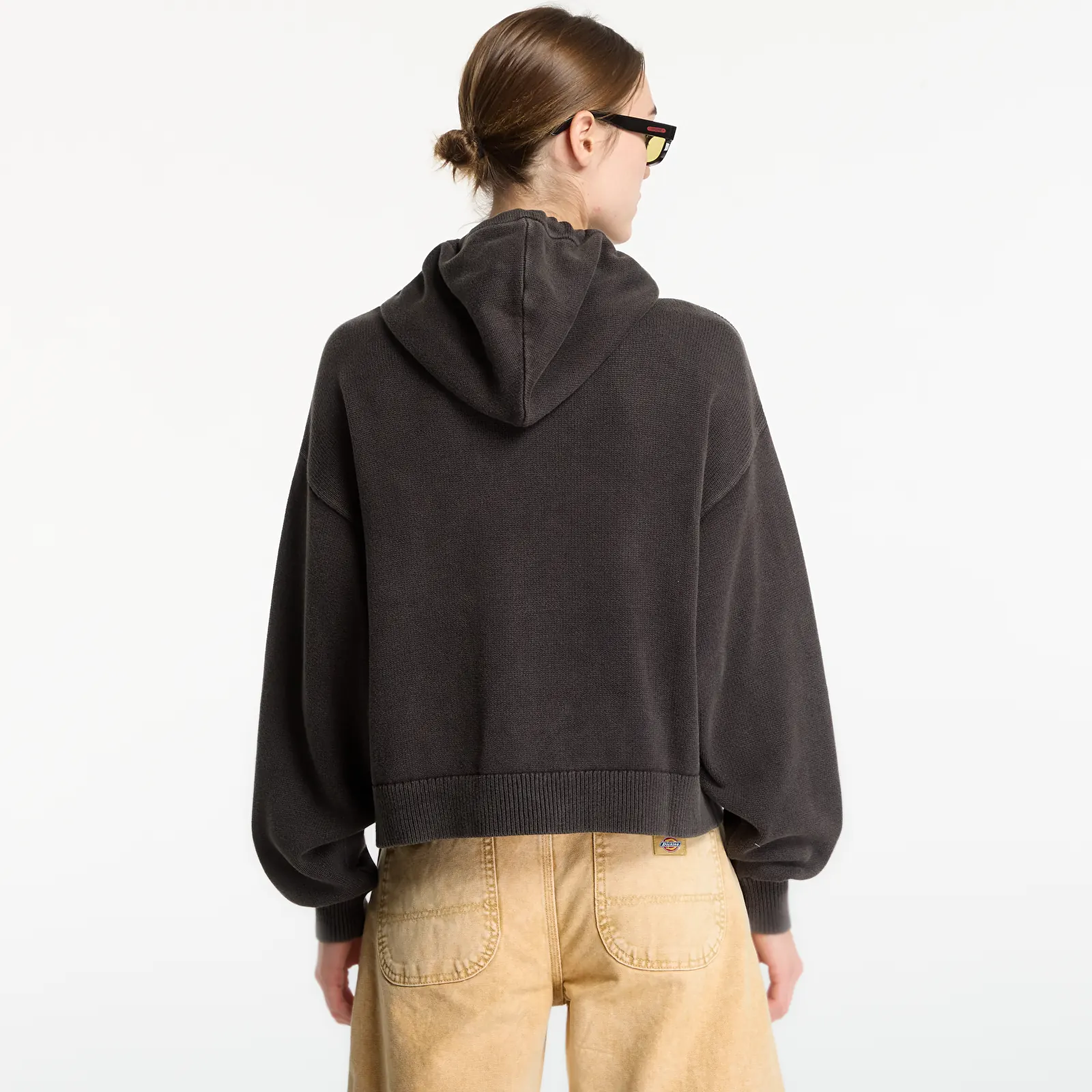 Pulls femme Dickies Fredonia Zipped Knit Bomber Grey