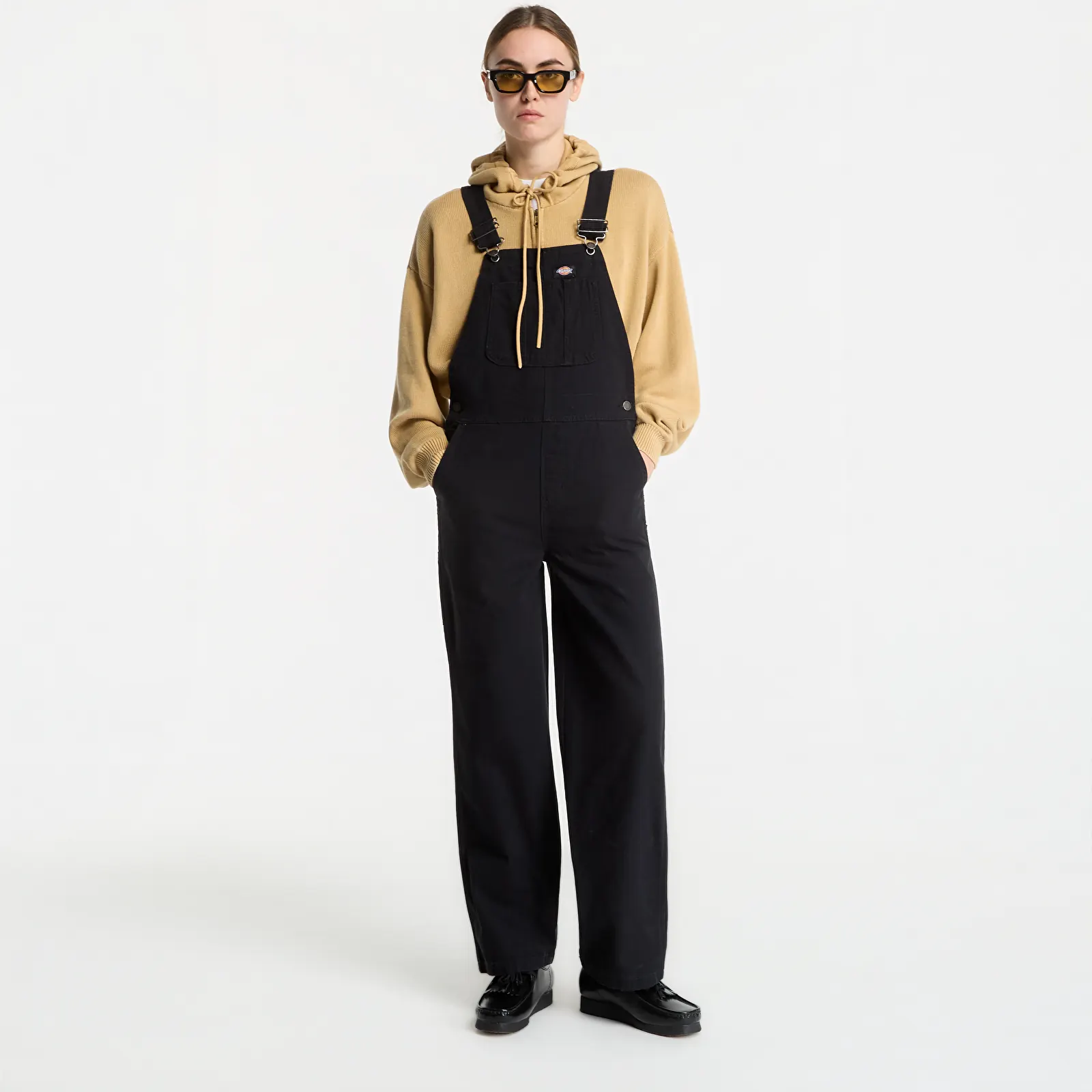Women's Trousers Dickies Canvas Bib Black