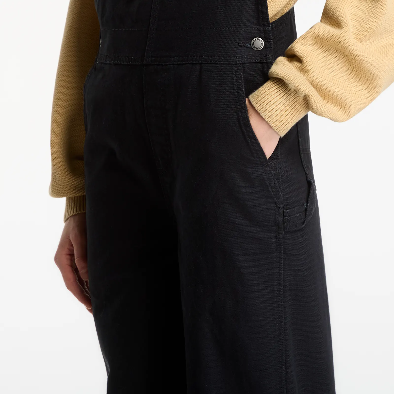 Women's Trousers Dickies Canvas Bib Black