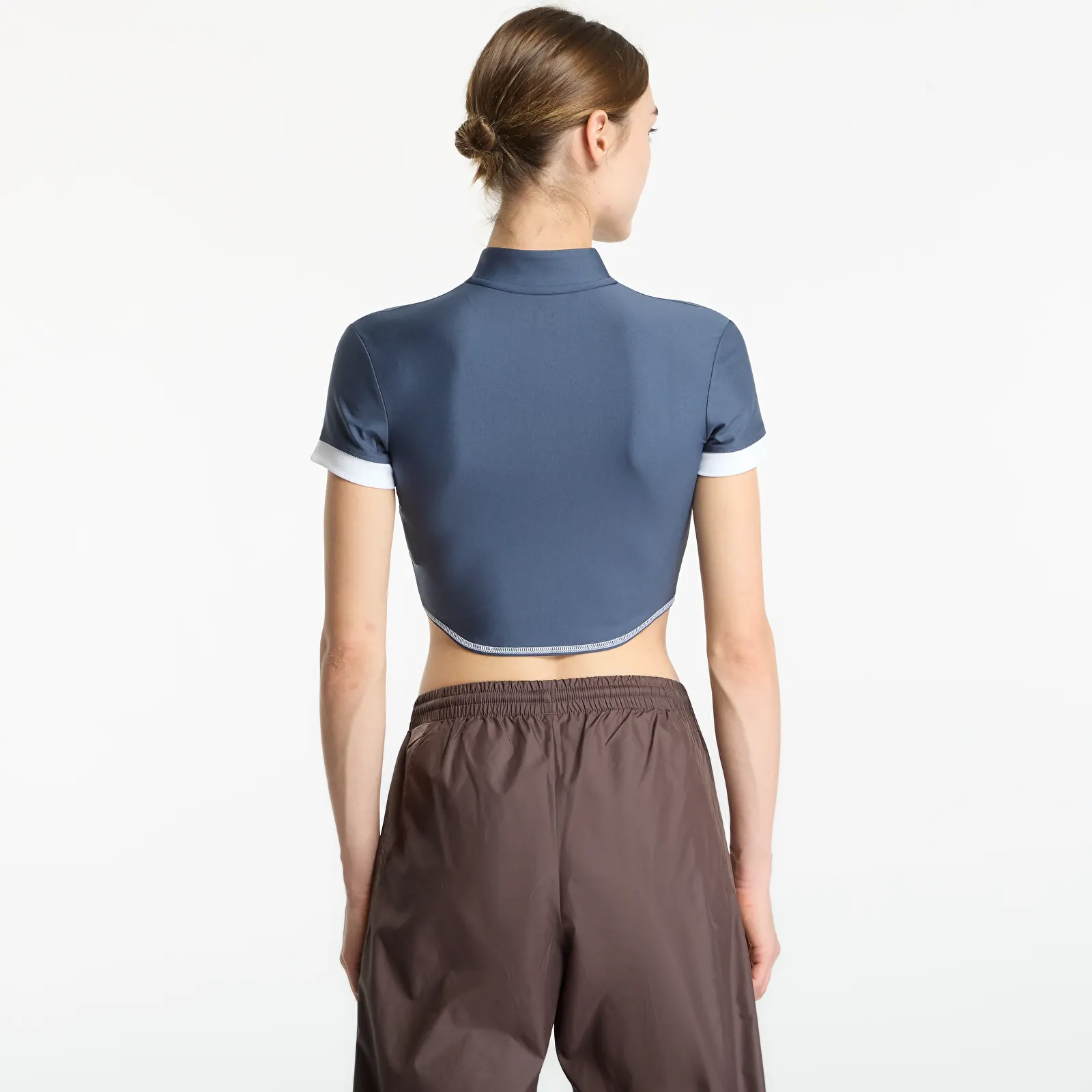 Жіночі топи Under Armour Heatgear Novelty SS FZ Downpour Gray/ White