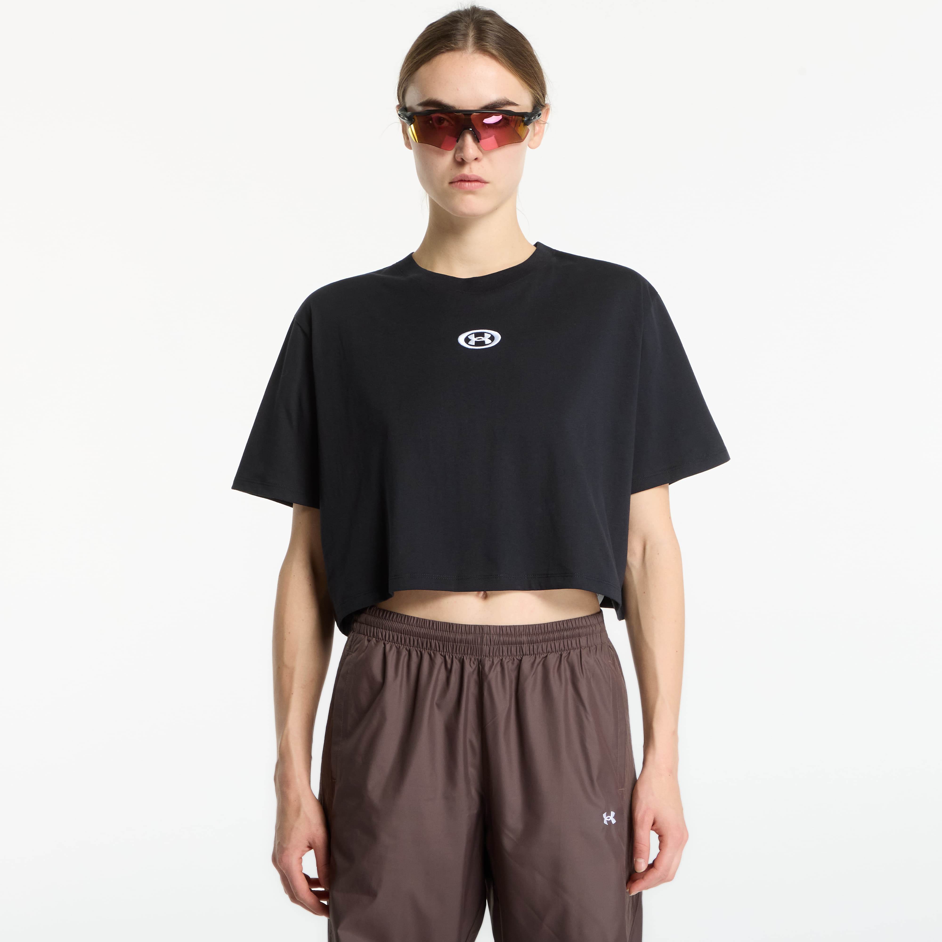 Тениска Under Armour W Center LT SS Black/ White S