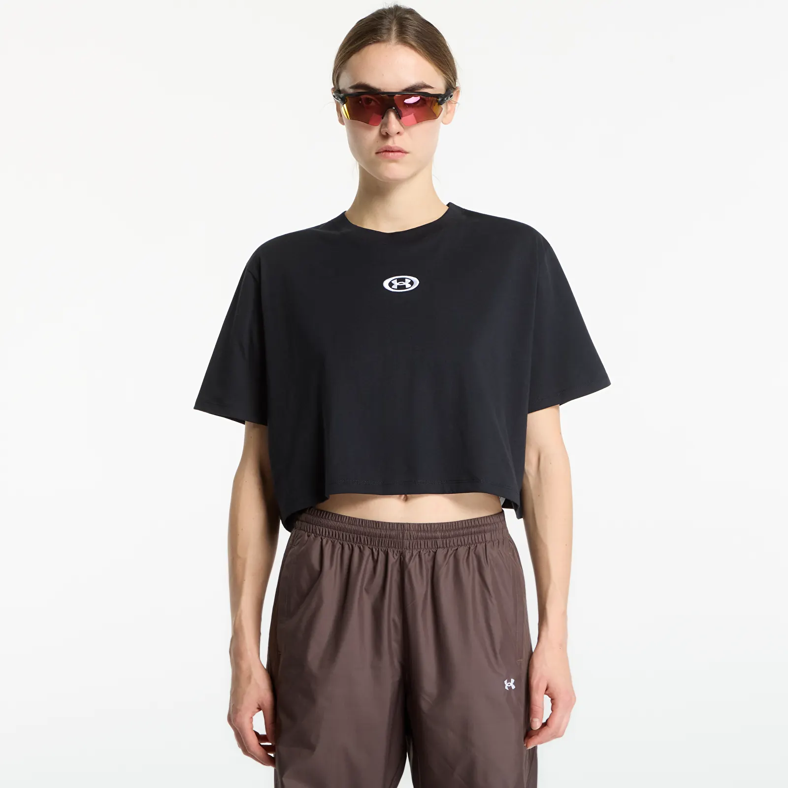Sieviešu T-krekli Under Armour W Center LT SS Black/ White