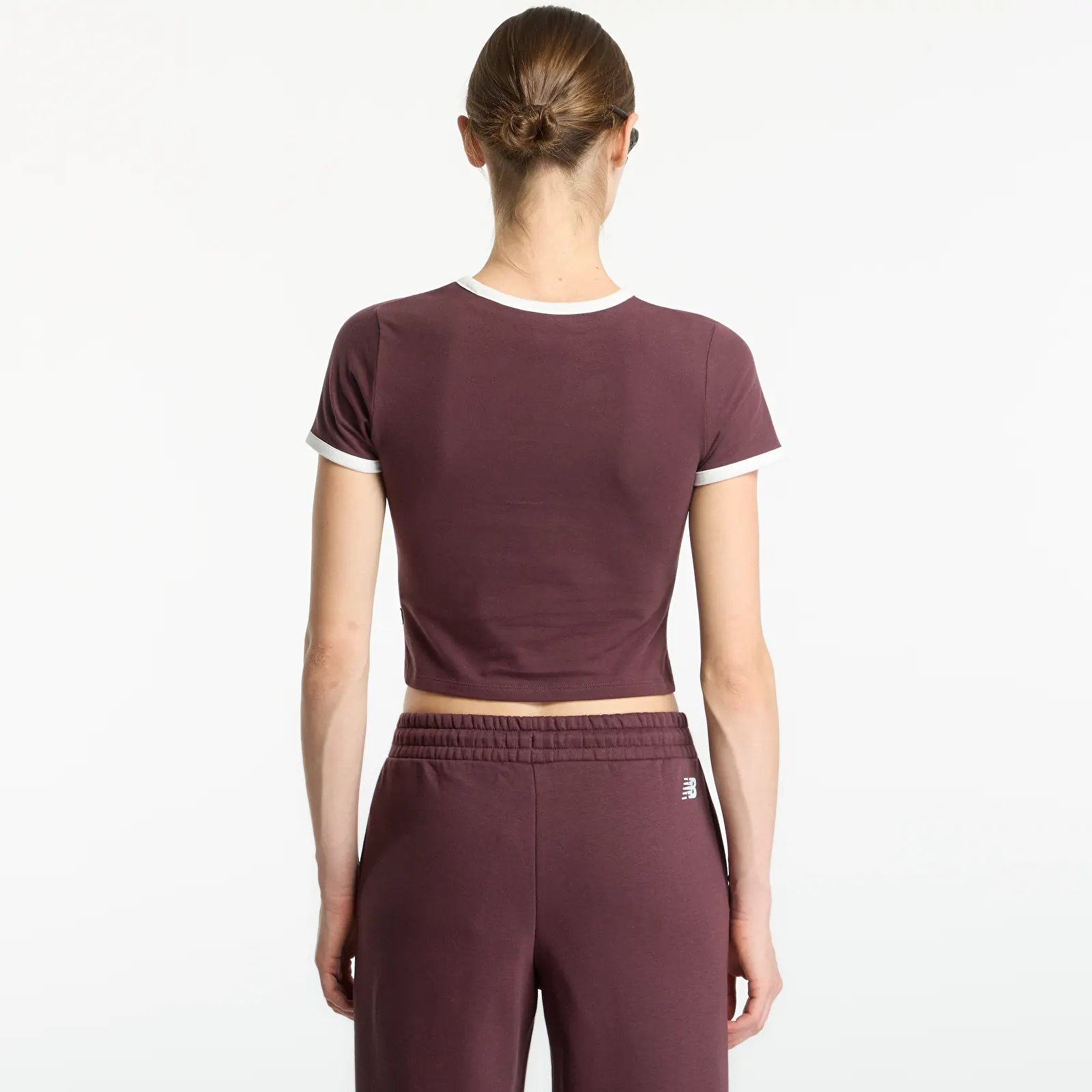 T-shirts femme New Balance Trackside Ringer T-Shirt Cherry Leather