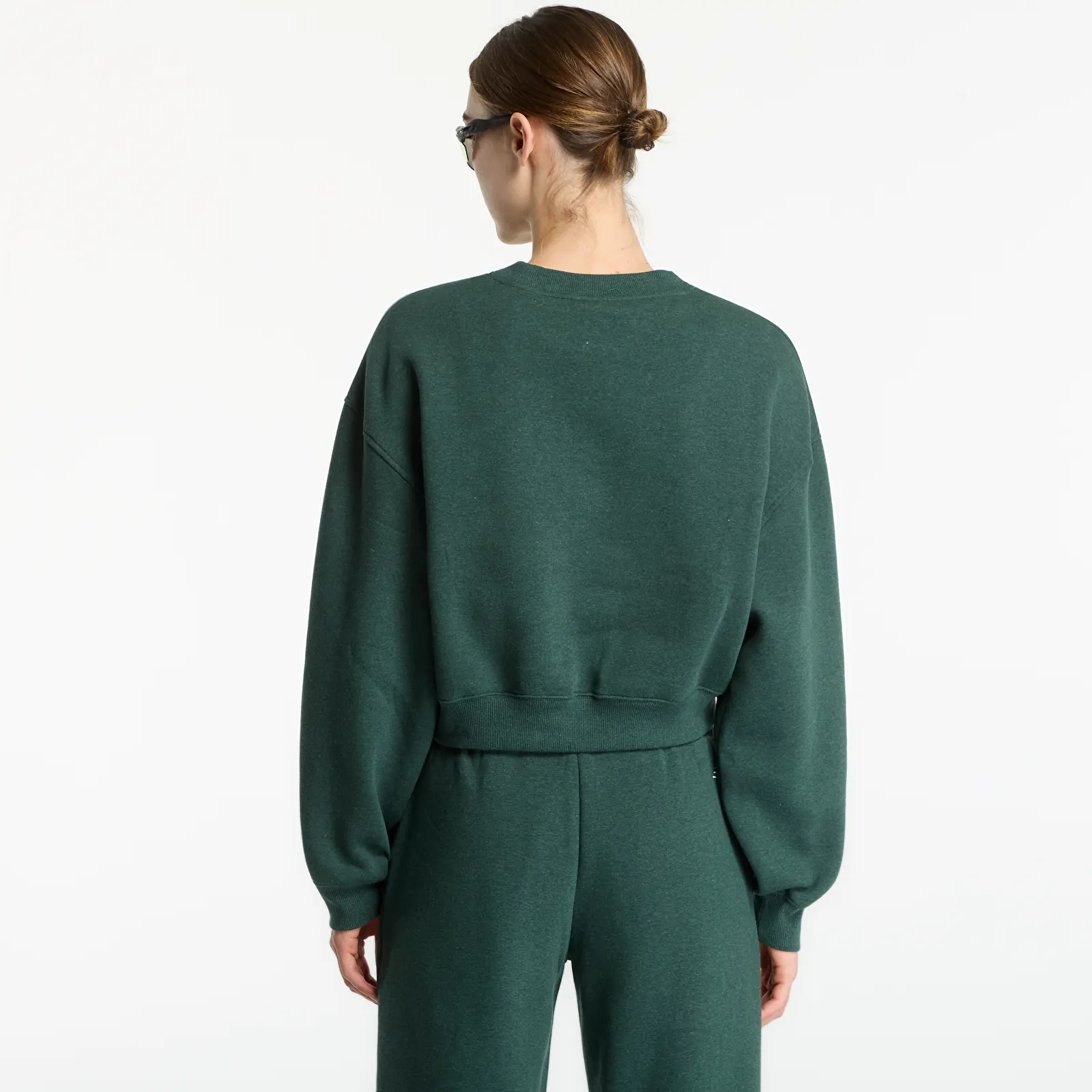 Naiste kampsunid New Balance Trackside Fleece Crew Nordic Green Heather