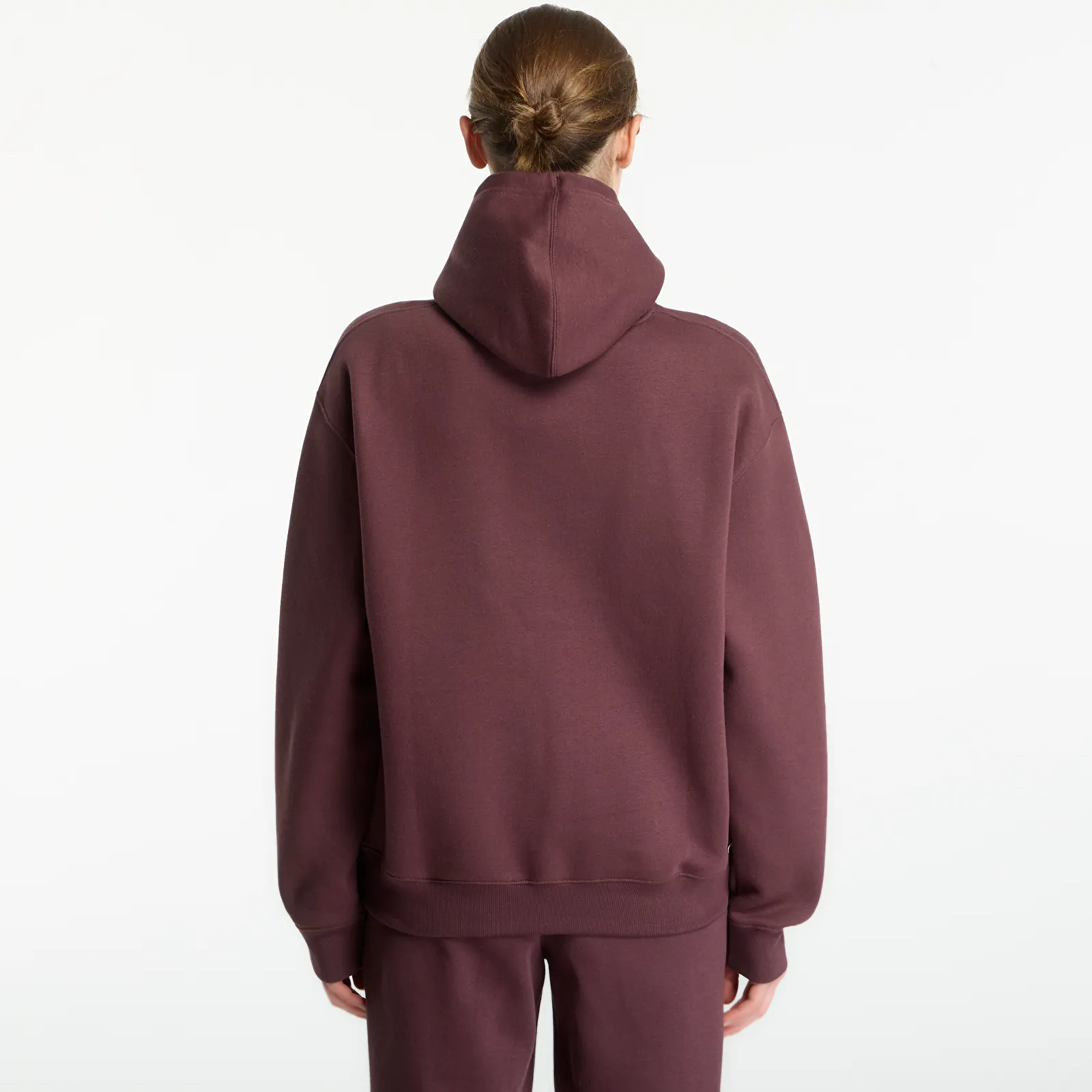 Sweats à capuche femme New Balance Trackside Fleece Hoodie Cherry Leather