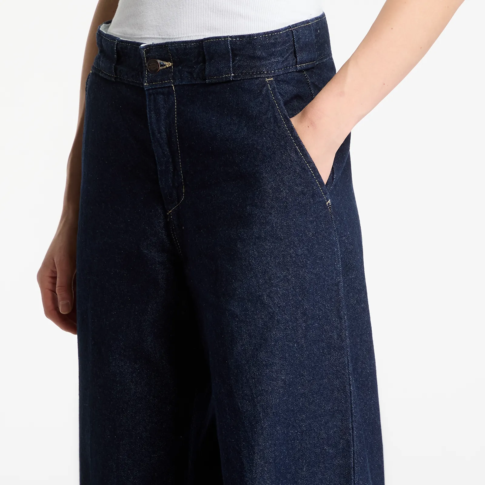 Pantalons femme Dickies Goodsprings Wide Work Jeans Blue