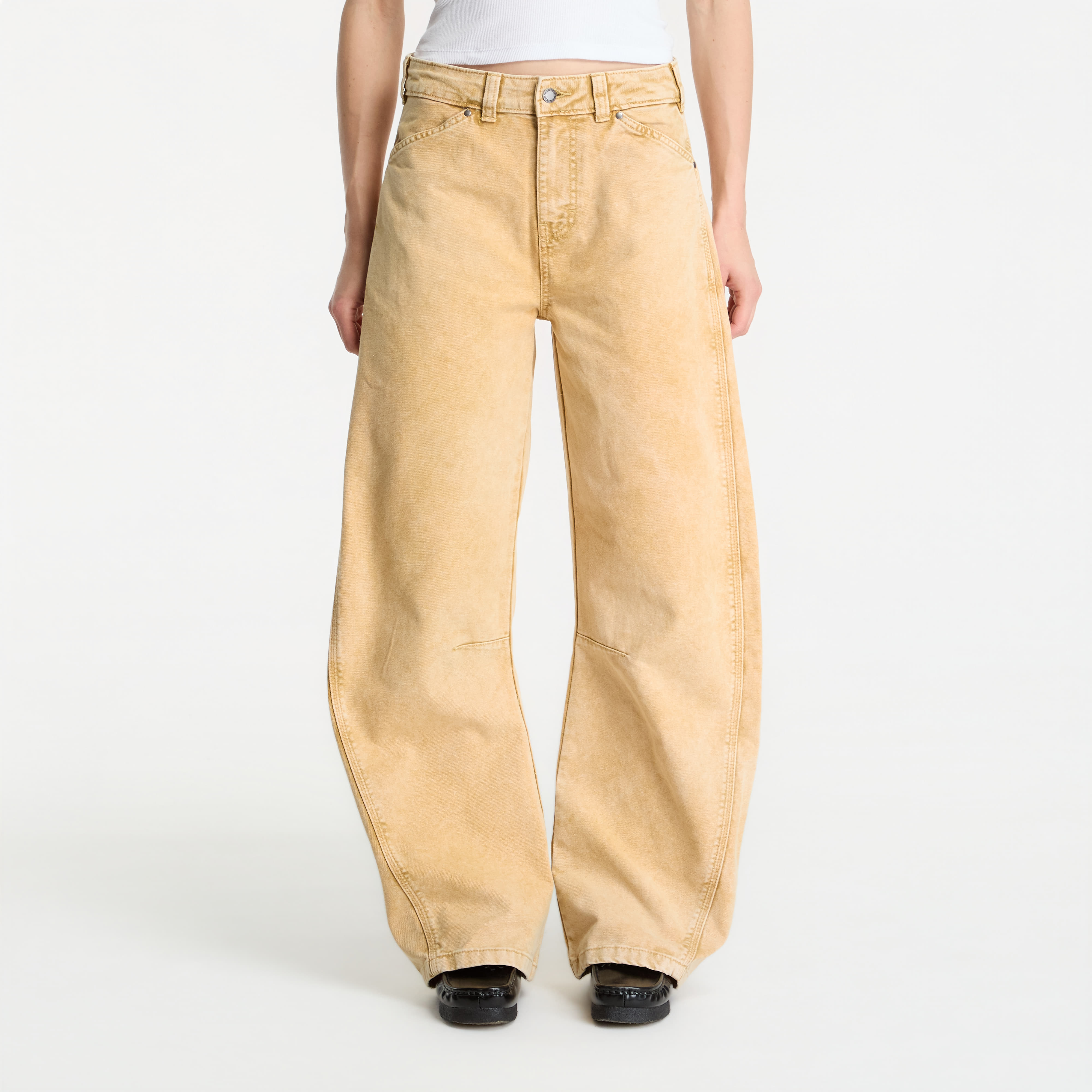 Панталони Dickies Imlay Low Waist Barrel Canvas Pant Beige W26