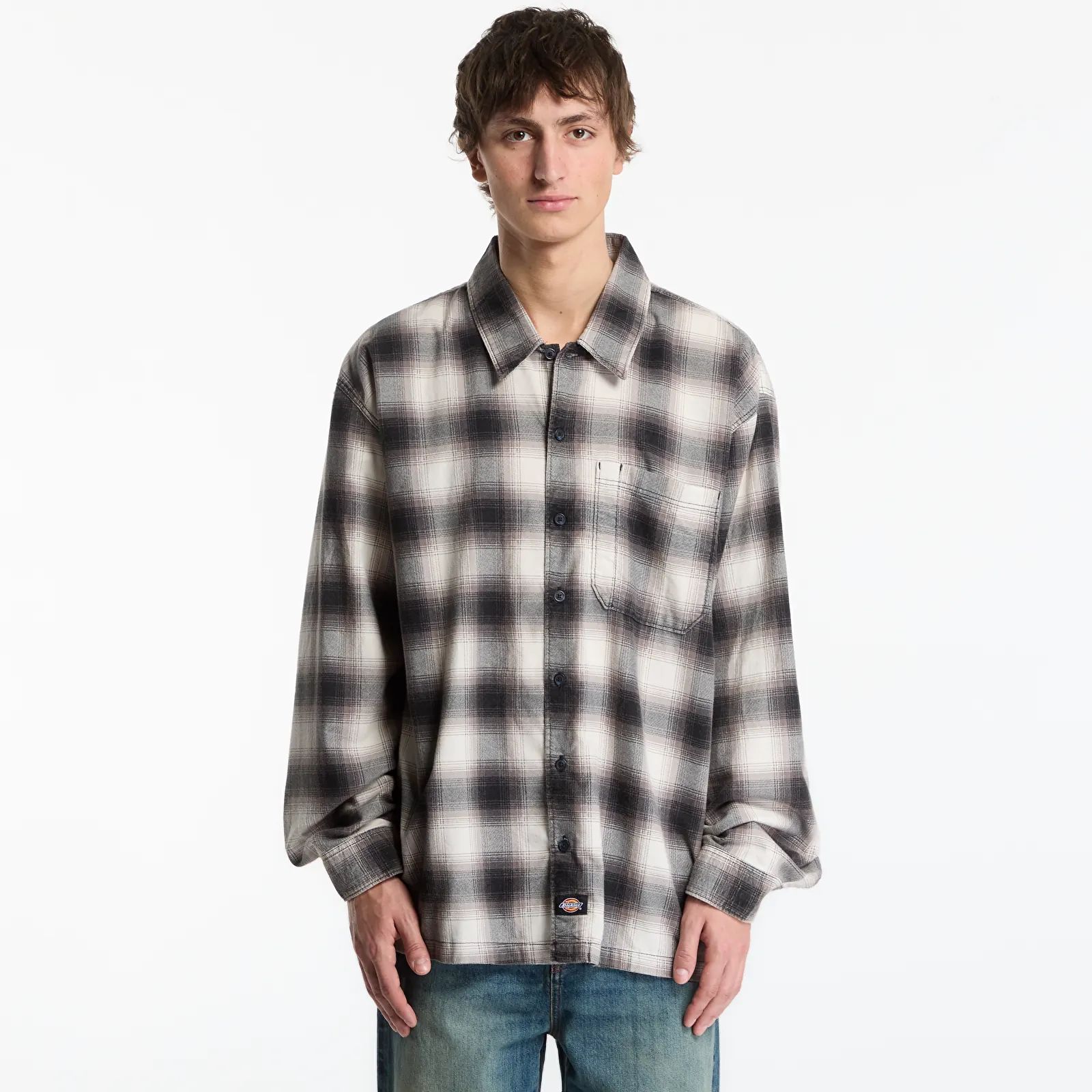 Skjorter for menn Dickies Gulfport Flannel Shirt Black