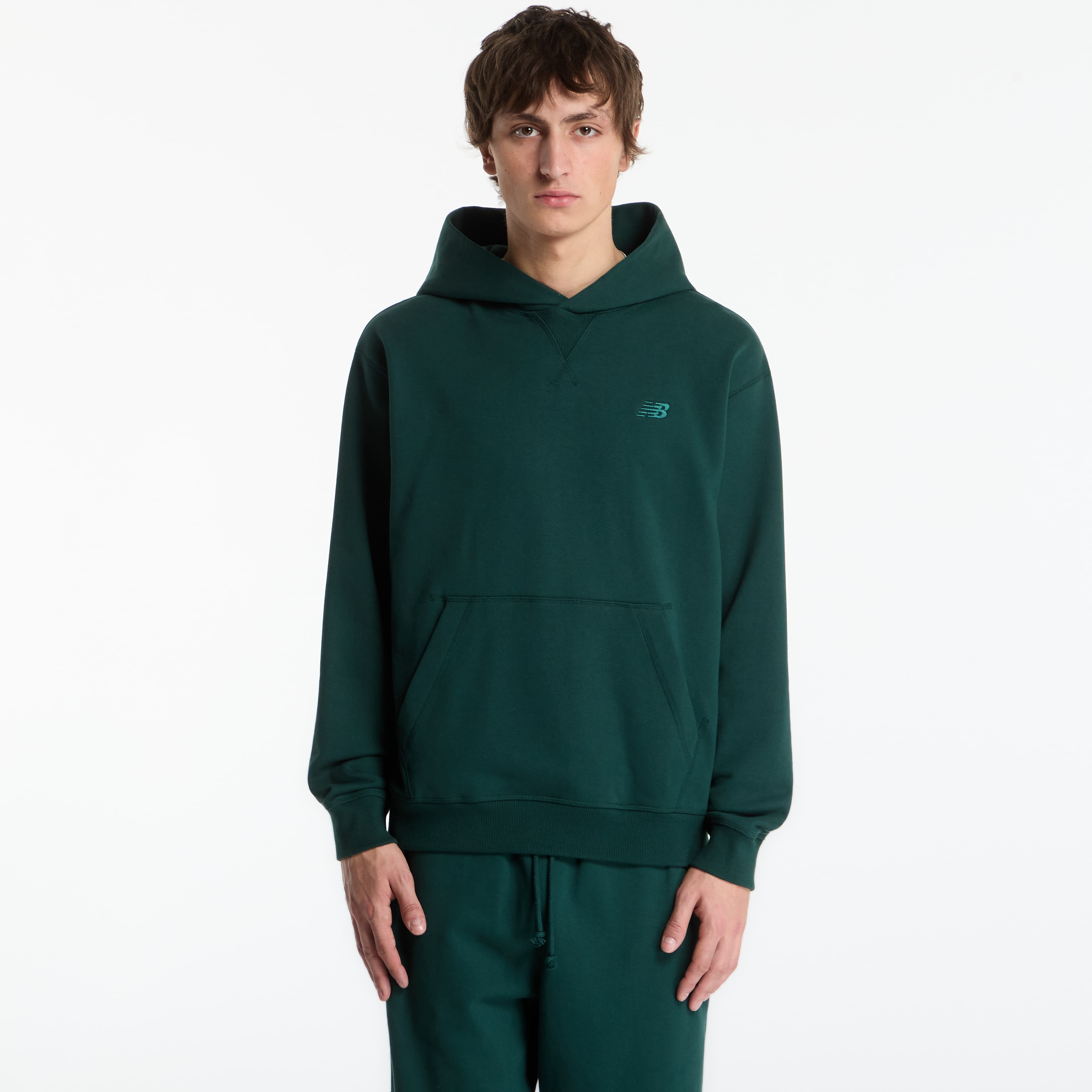 Суитшърт New Balance Athletics French Terry Hoodie Nordic Green XL