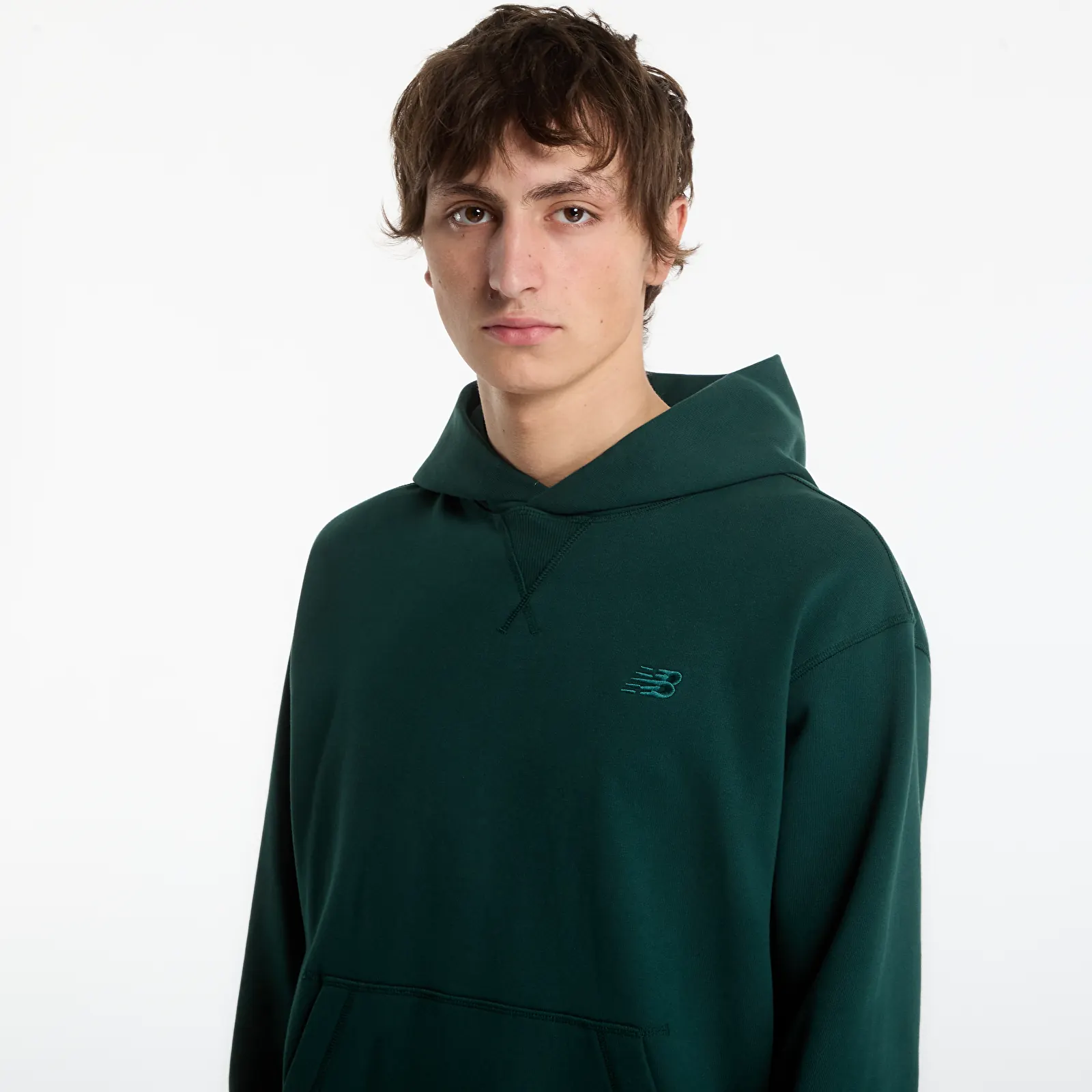 Herren-Sweatshirts New Balance Athletics French Terry Hoodie Nordic Green