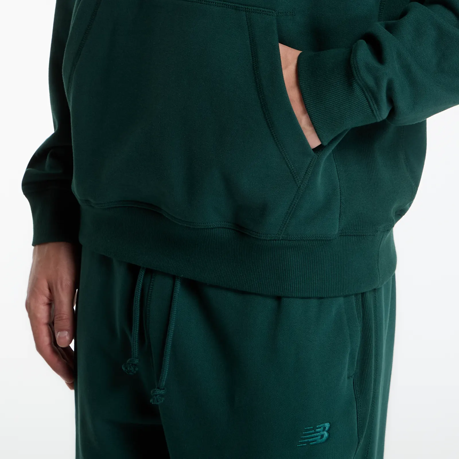 Herren-Sweatshirts New Balance Athletics French Terry Hoodie Nordic Green