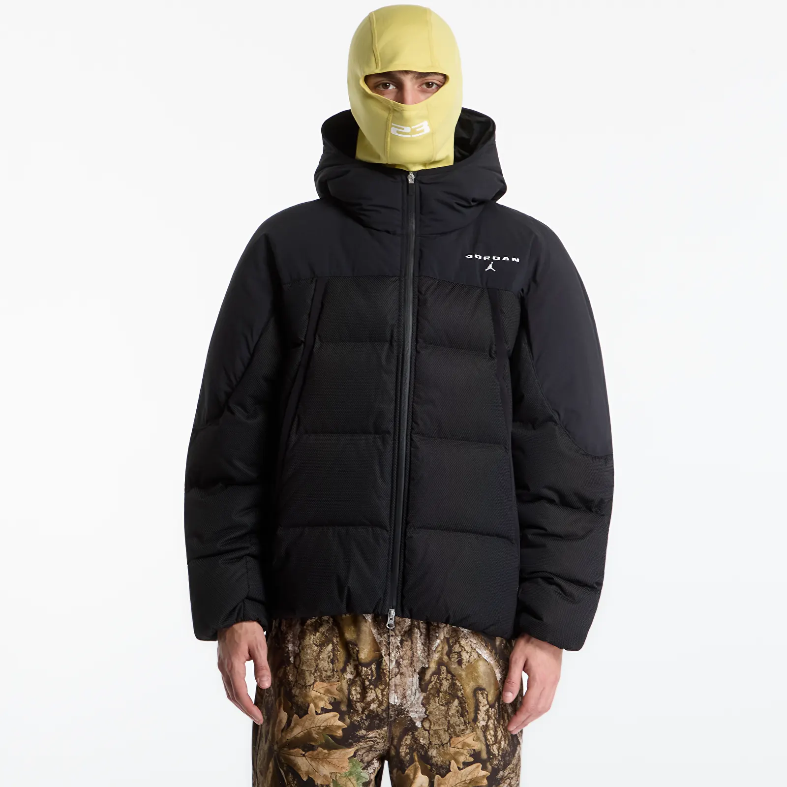 Men's down jackets Jordan Flight Mountainside Puffer Jacket Black/ Celery/ Bright Citron