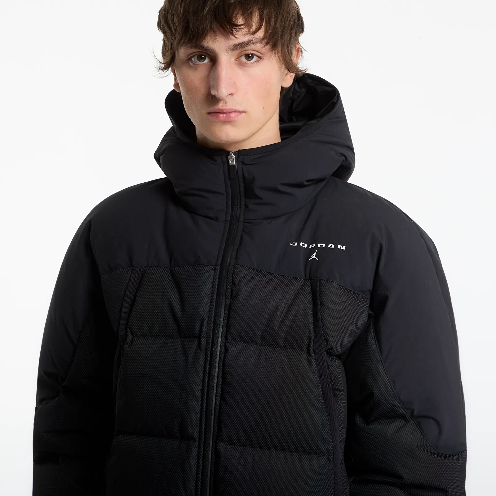 Men's down jackets Jordan Flight Mountainside Puffer Jacket Black/ Celery/ Bright Citron