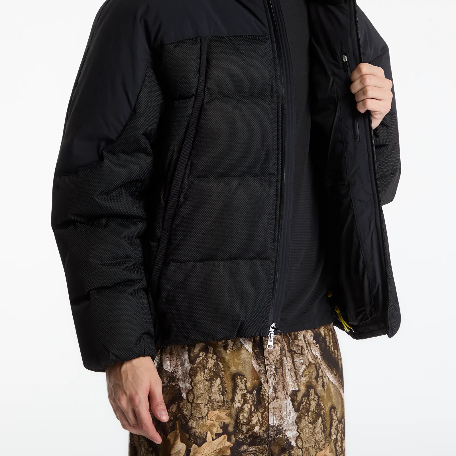 Men's down jackets Jordan Flight Mountainside Puffer Jacket Black/ Celery/ Bright Citron