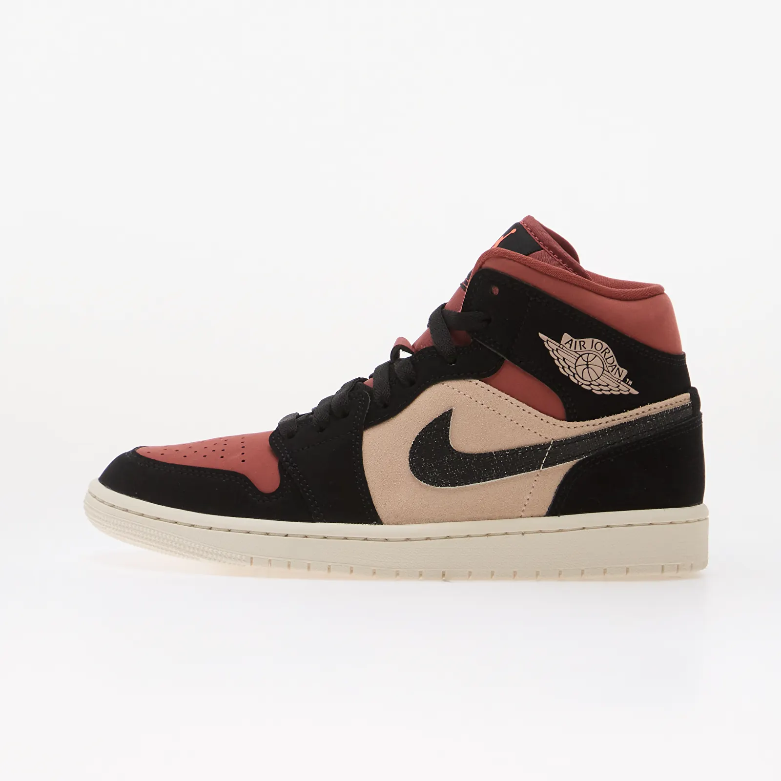 Baskets femme Air Jordan 1 Mid Particle Beige/ Black-Canyon Rust-Sail