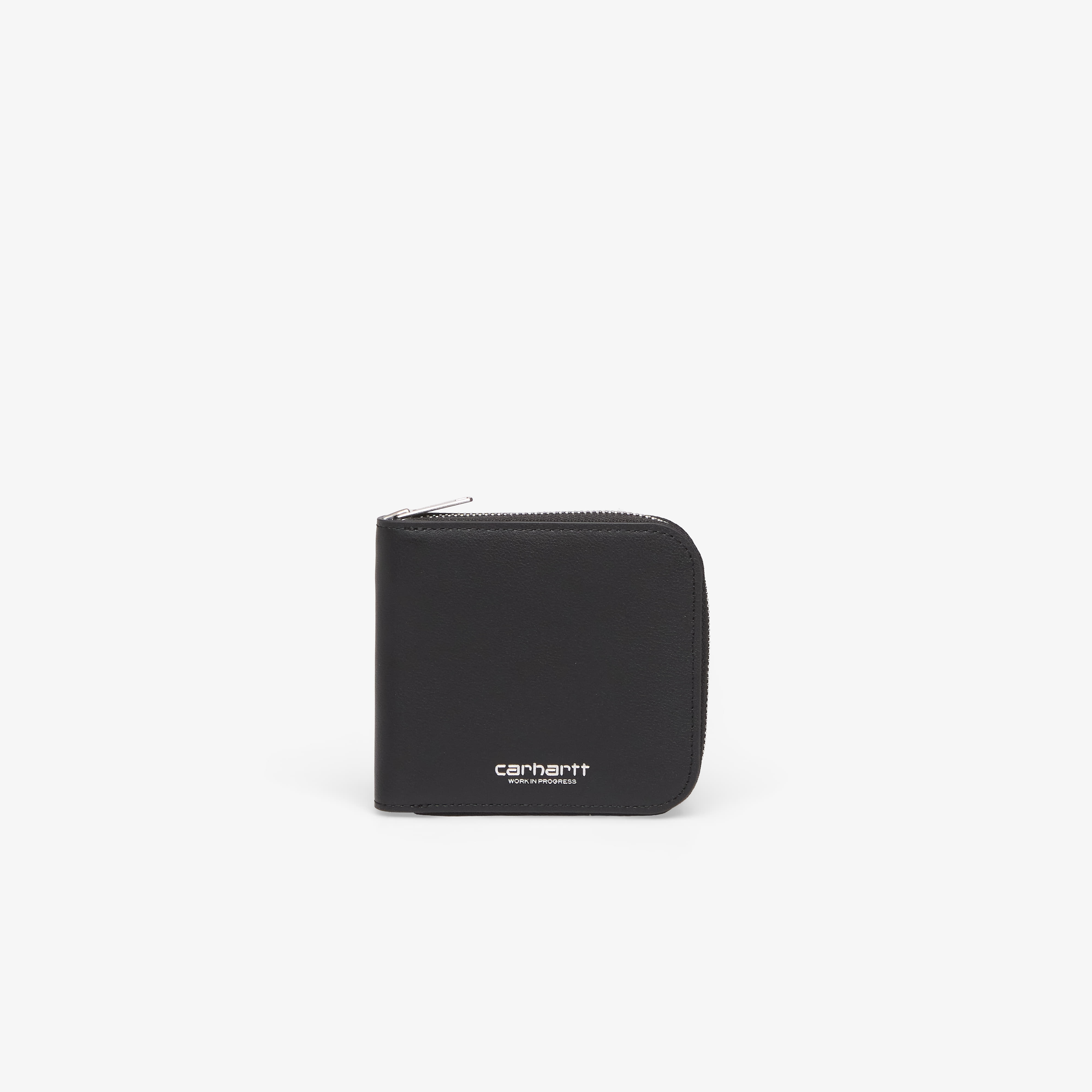 Портфейл Carhartt WIP Leather Wallet Black/ Silver Universal