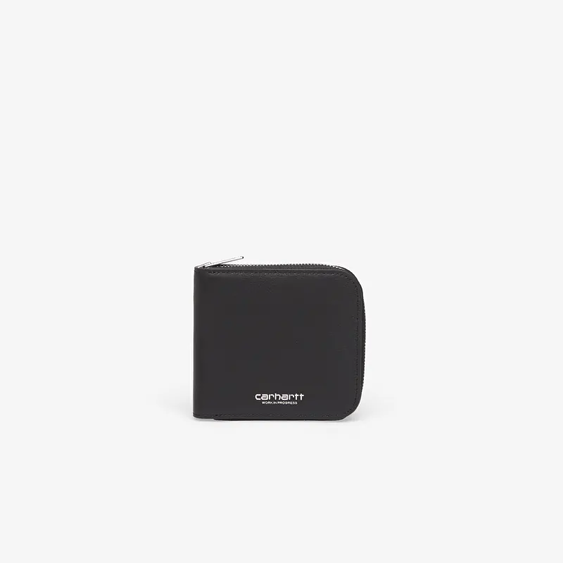 Peňaženka Carhartt WIP Leather Wallet Black/ Silver