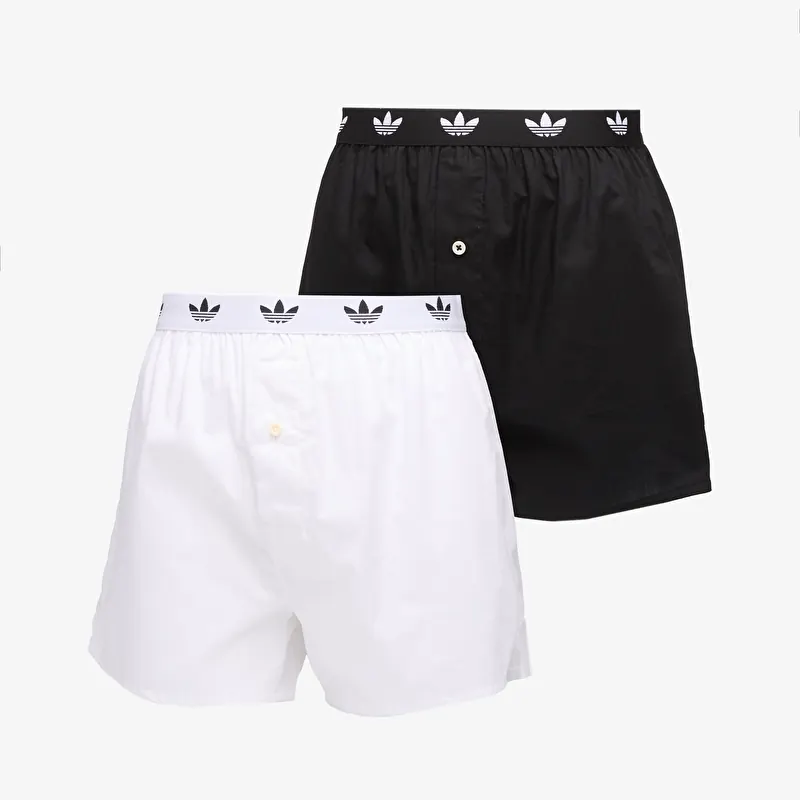 Trenírky adidas Woven Boxer 2-Pack Black/ White