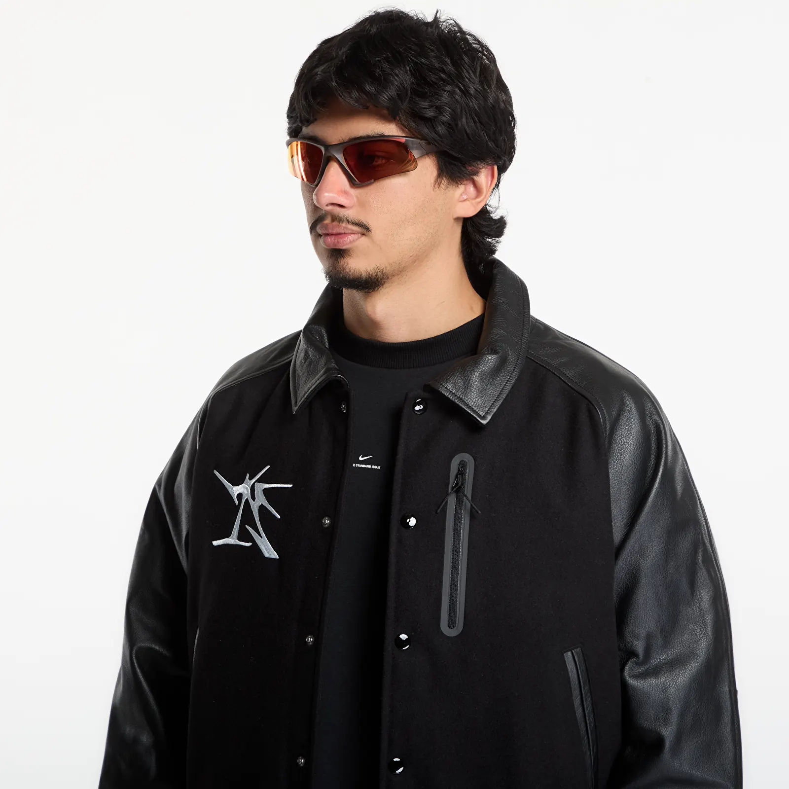 Pánske bundy Nike Destroyer Men's Jacket Black/ Black/ Safety Orange