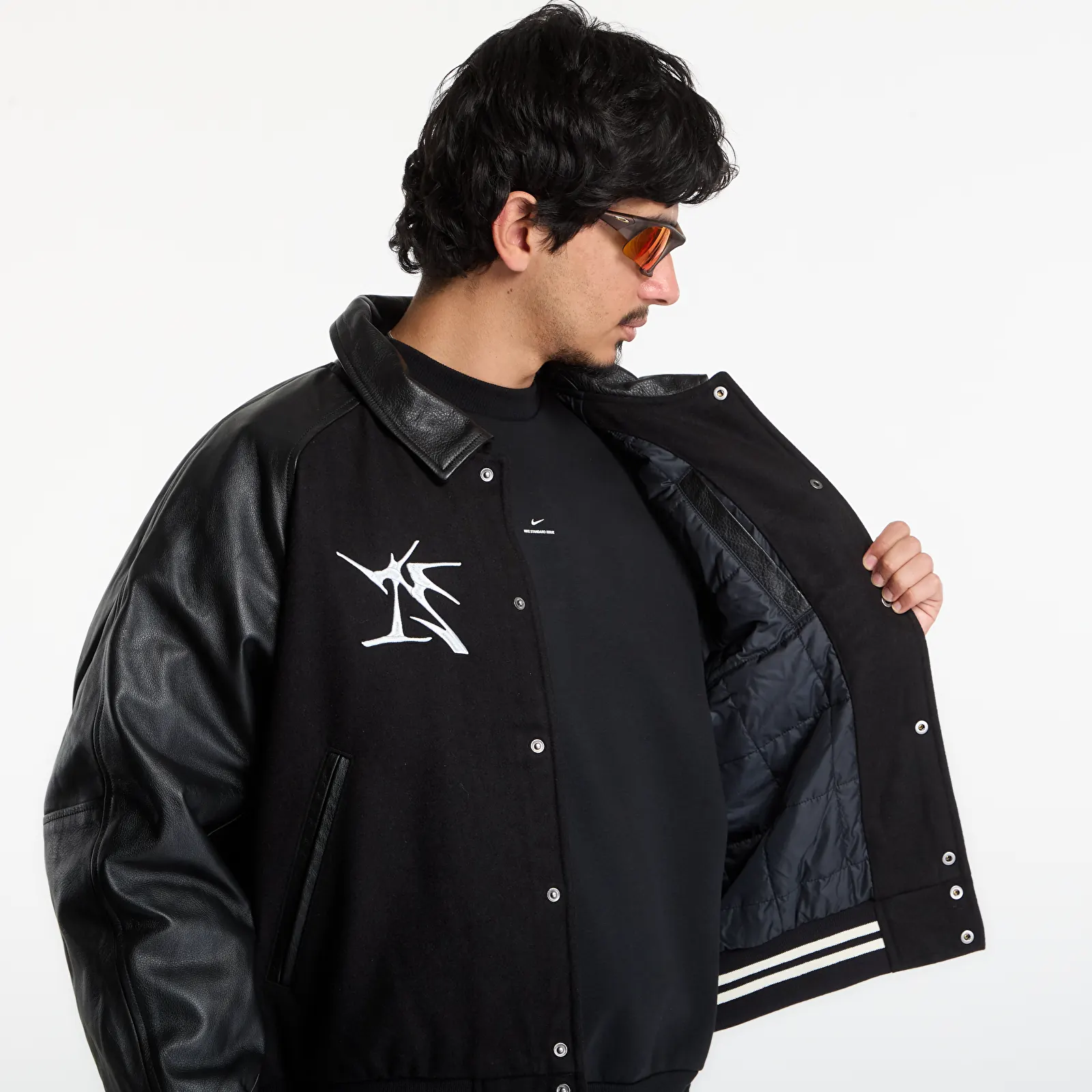 Pánske bundy Nike Destroyer Men's Jacket Black/ Black/ Safety Orange