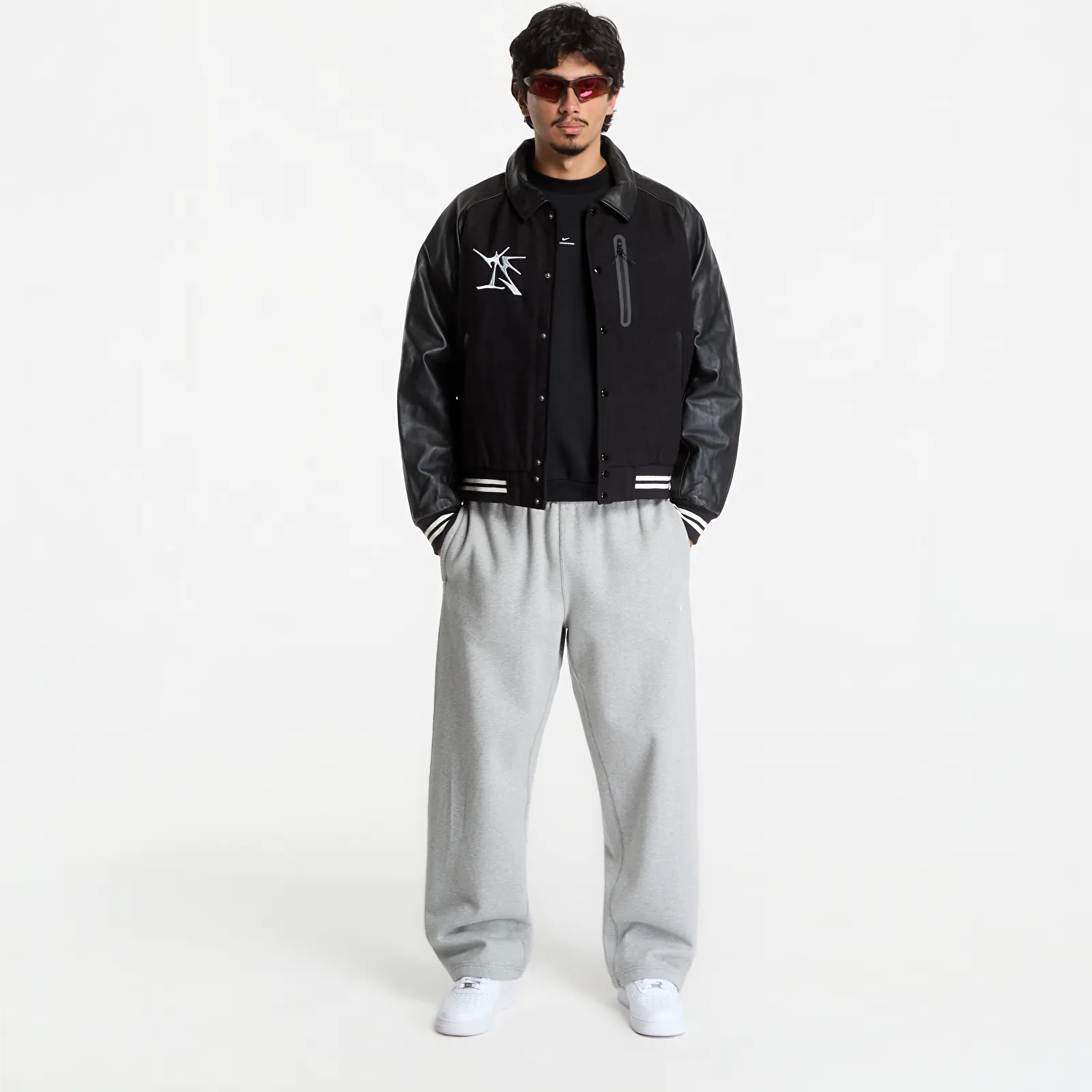 Pánske bundy Nike Destroyer Men's Jacket Black/ Black/ Safety Orange