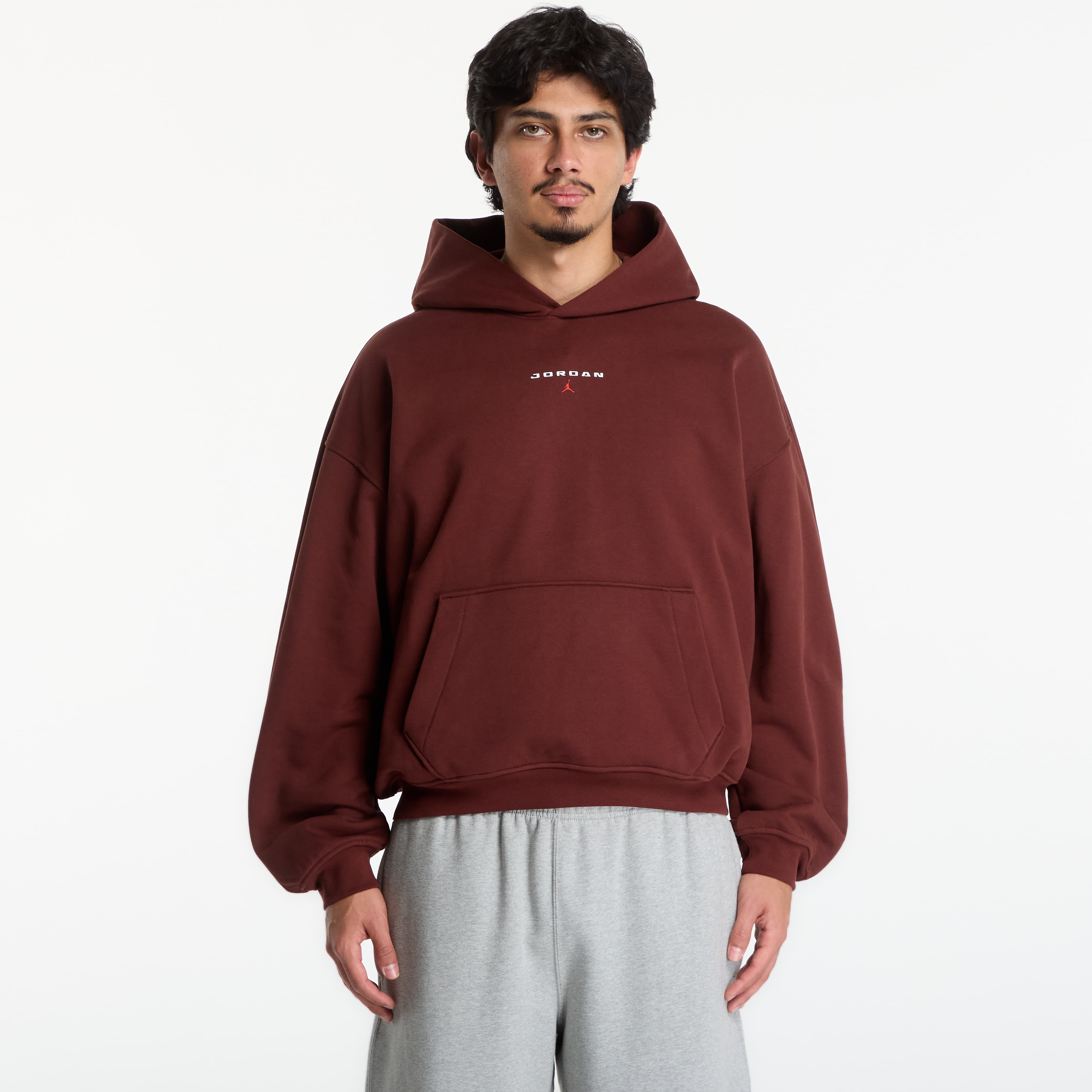 Суитшърт Jordan Flight Fleece Oversized Pullover Hoodie Bronze Eclipse L