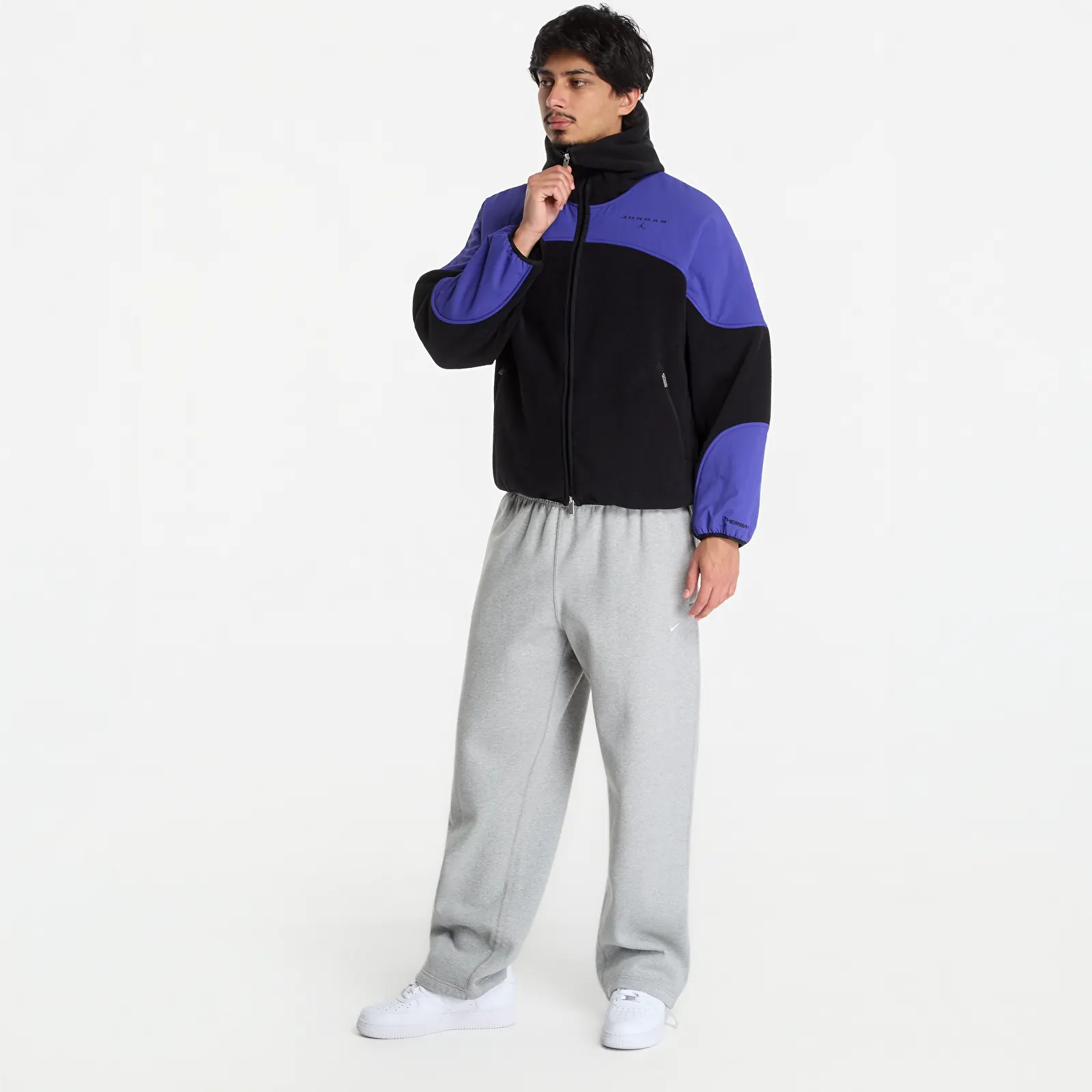 Pánske mikiny Jordan Flight Mountainside Therma-FIT Full-Zip Hoodie Black/ Light Concord/ Black