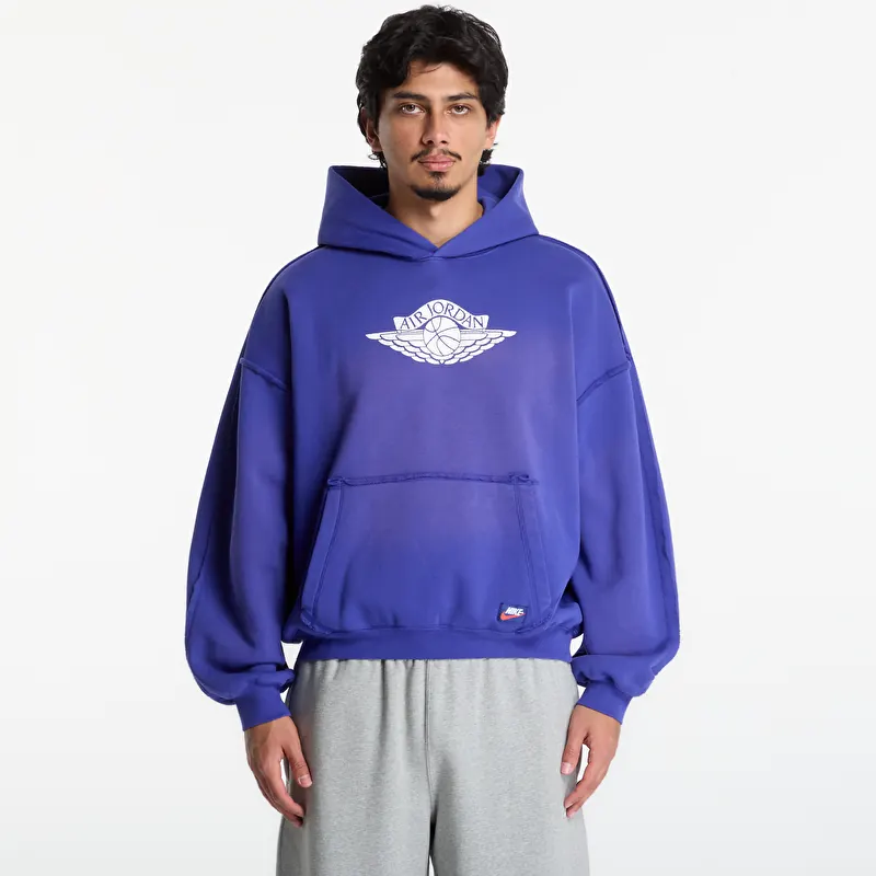 Verryttelypaita Jordan Flight Wings Fleece Pullover Hoodie Light Concord/ Sail