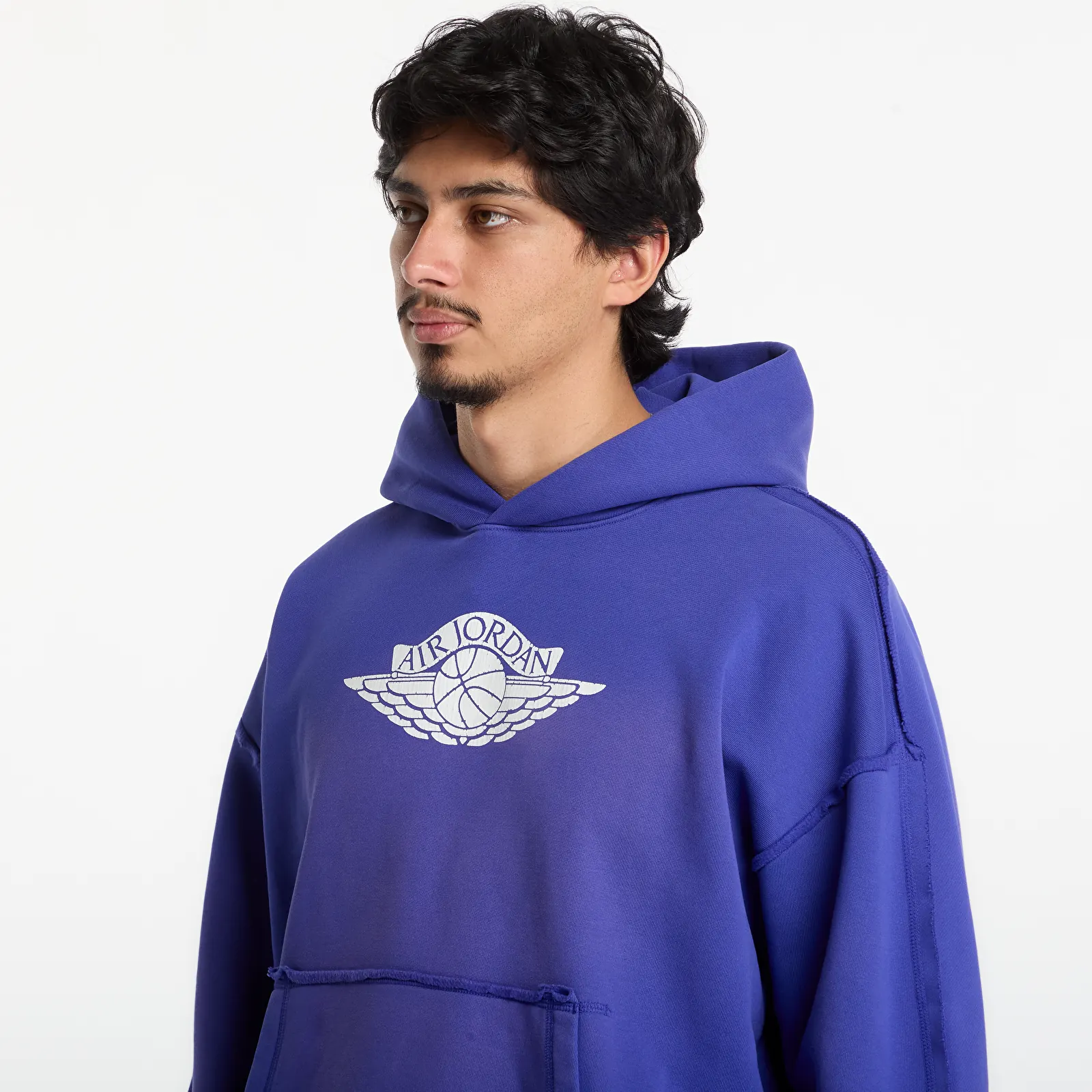 Pánske mikiny Jordan Flight Wings Fleece Pullover Hoodie Light Concord/ Sail
