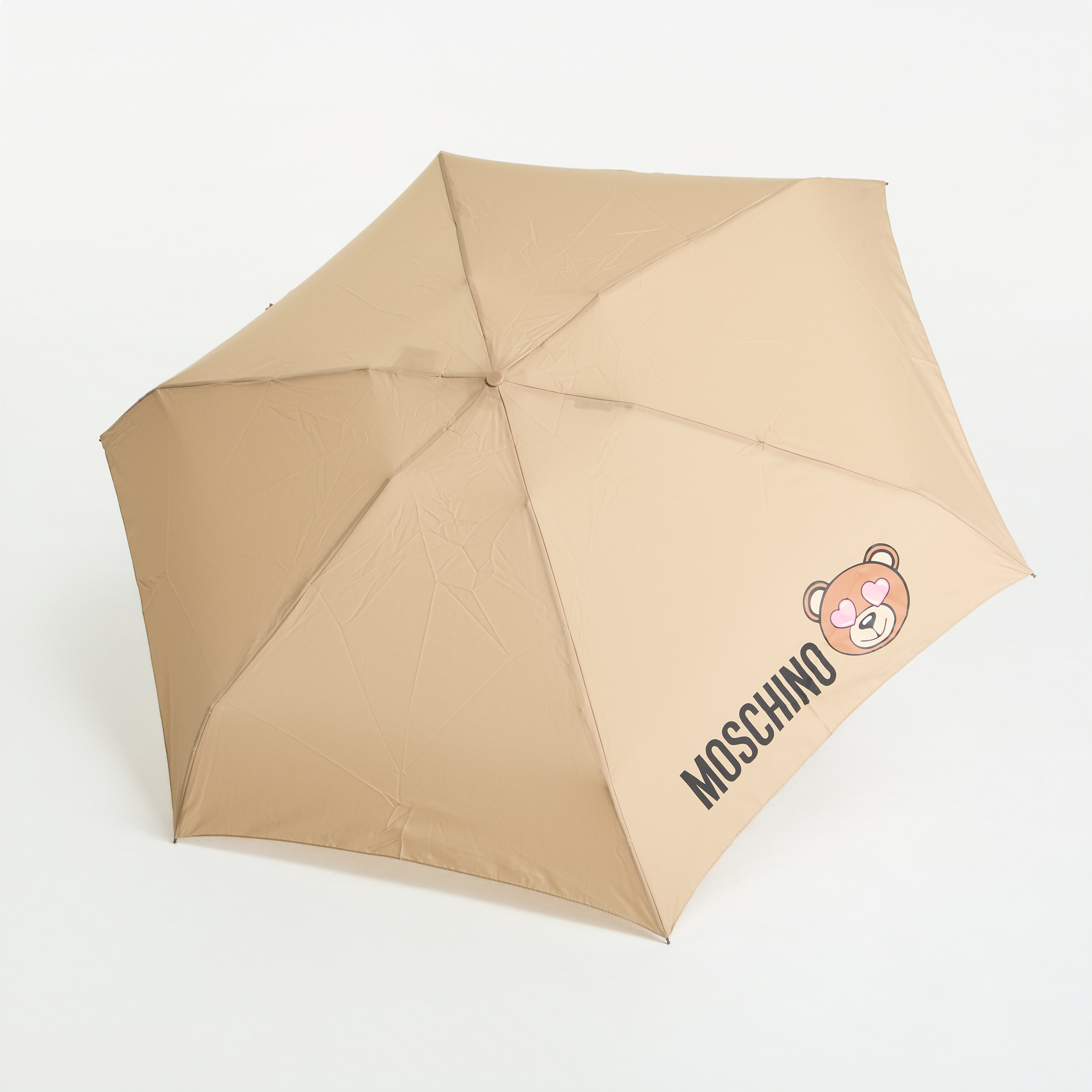 Moschino Bear In Love Supermini Umbrella Dark Beige Universal