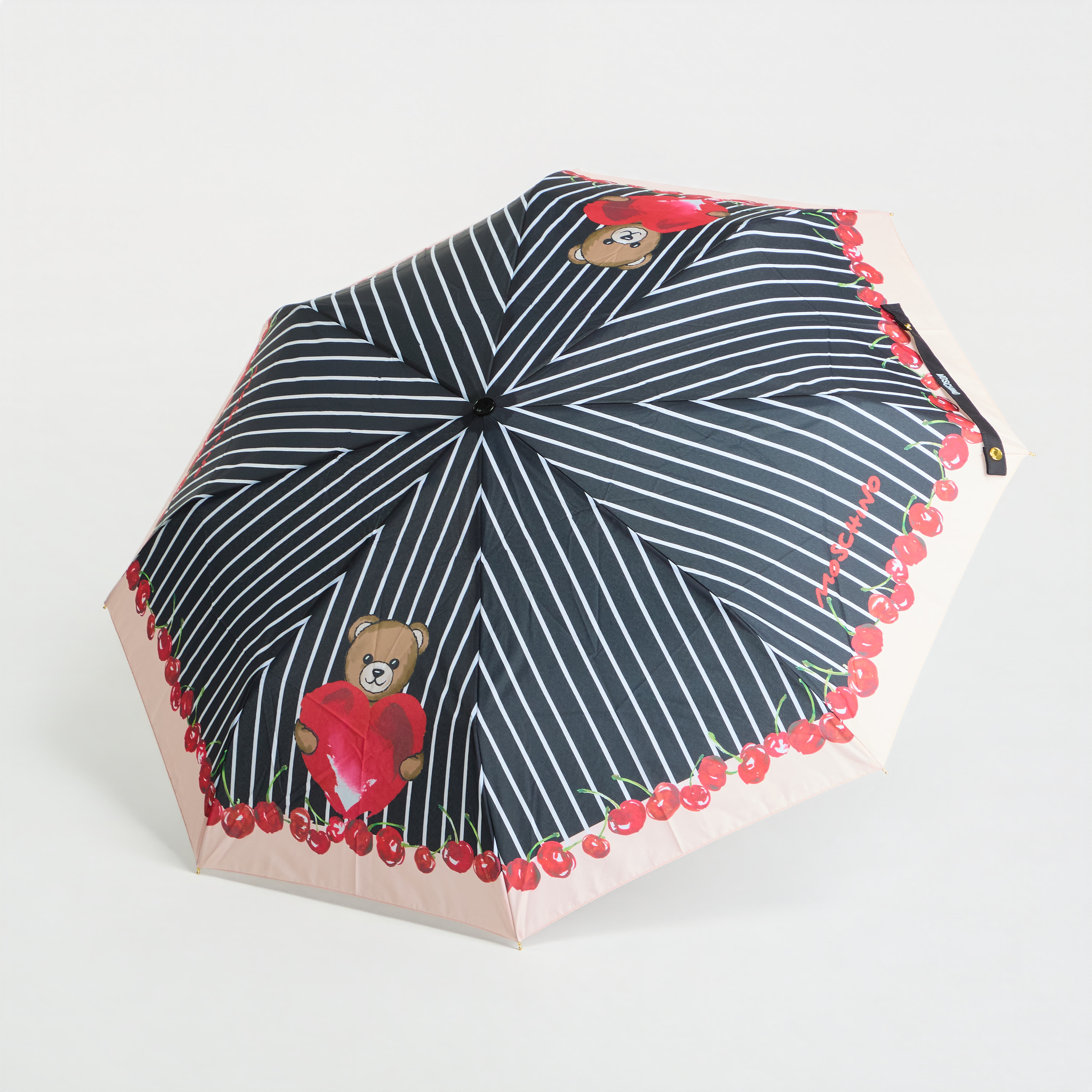 Moschino Bears And Cherries Open Close Umbrella Black Universal