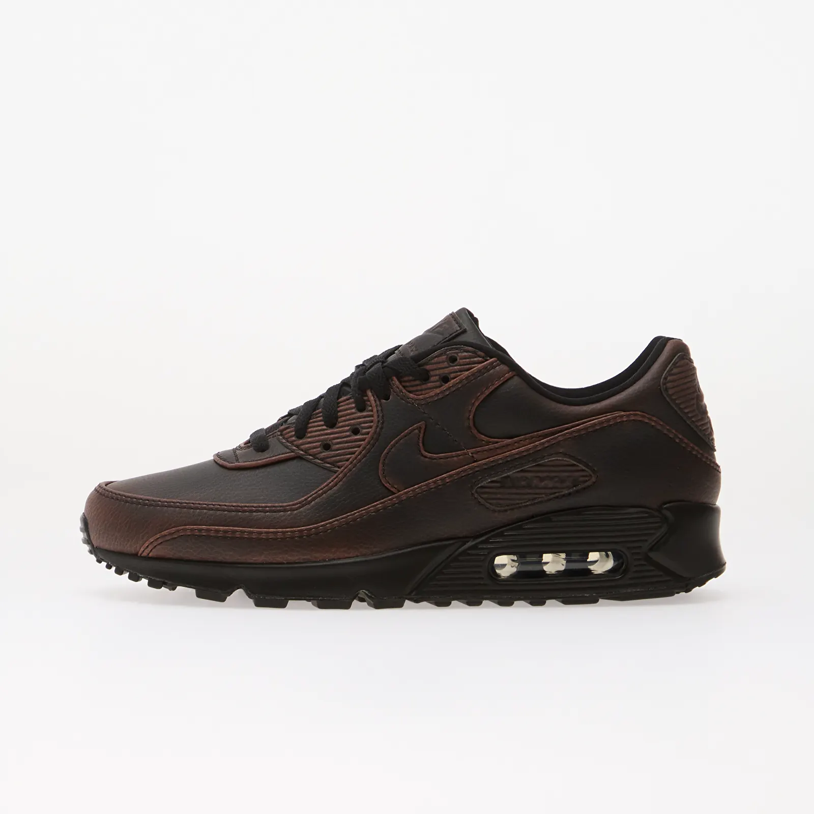 Мужские кроссовки Nike Air Max 90 Premium Essential Black/ Black-Cinnamon