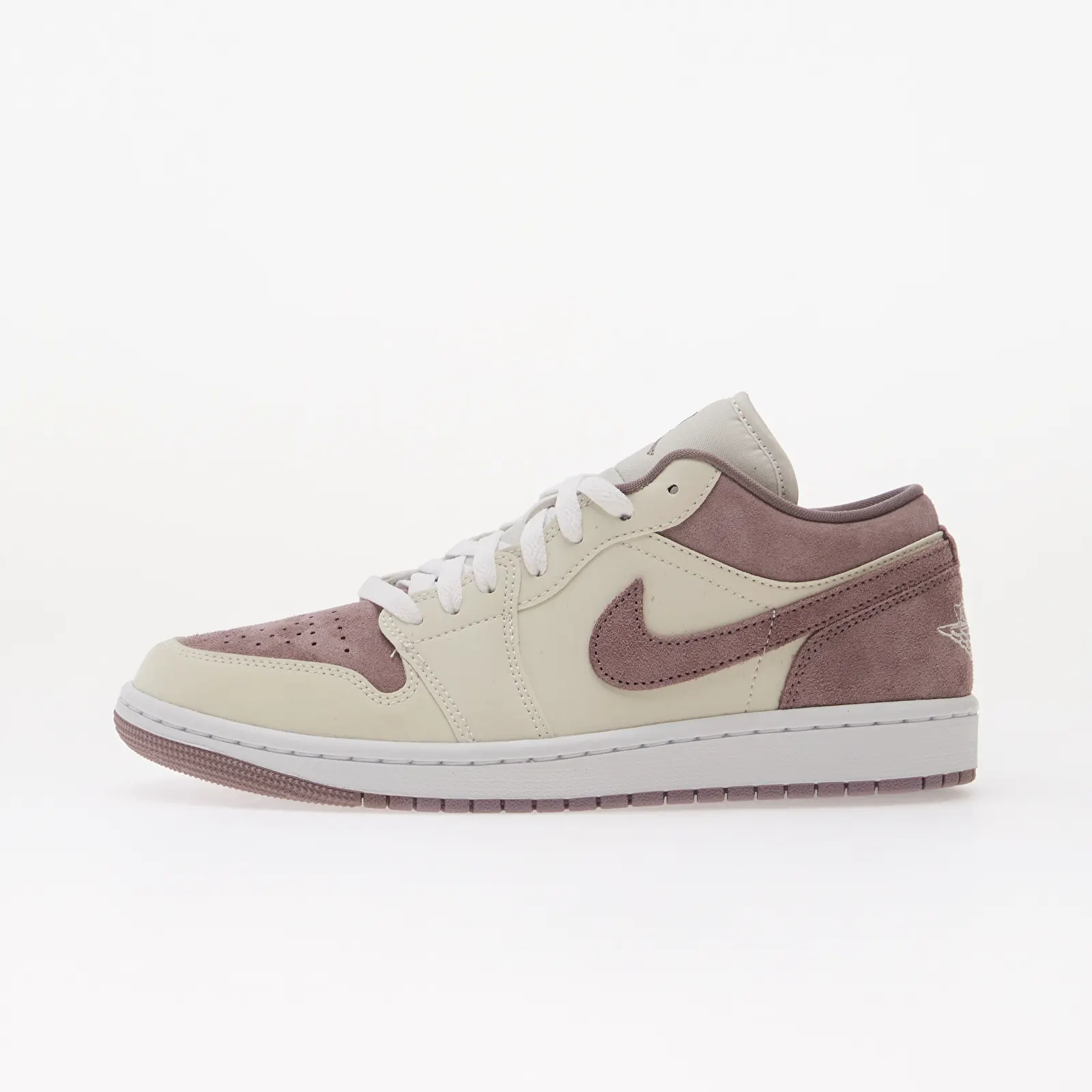 Дамски кецове Air Jordan 1 Low Swan/ White-Purple Smoke